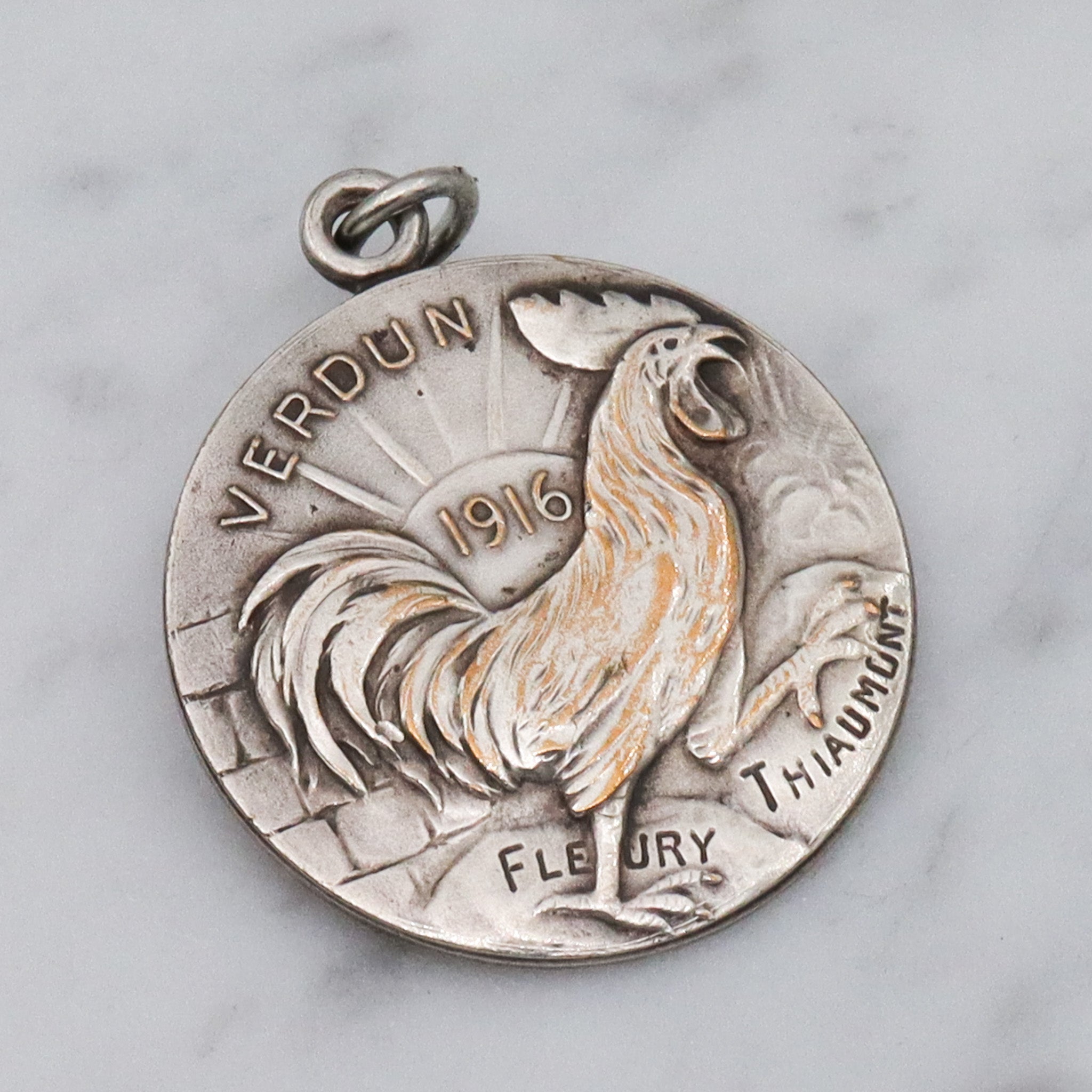 Rare Antique medallion pendant for the Battle of Verdun in 1916