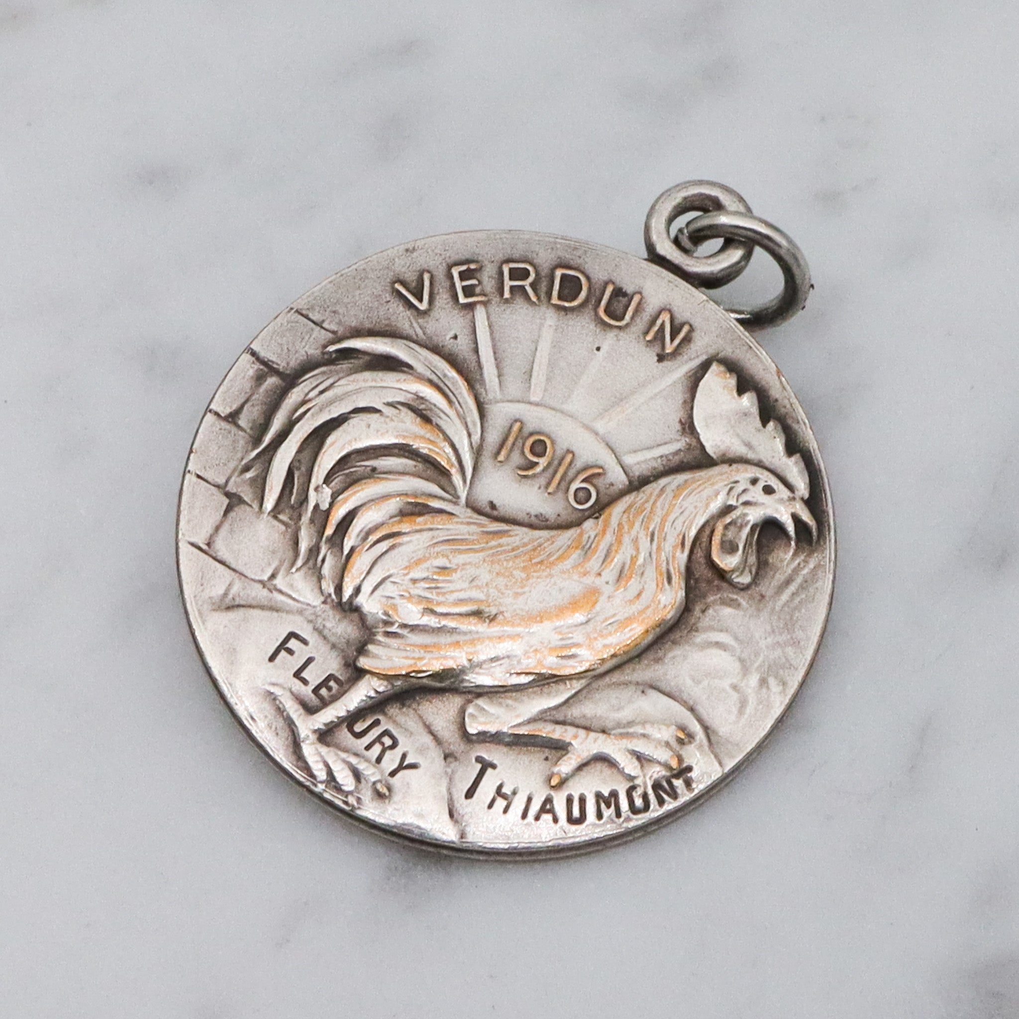 Rare Antique medallion pendant for the Battle of Verdun in 1916