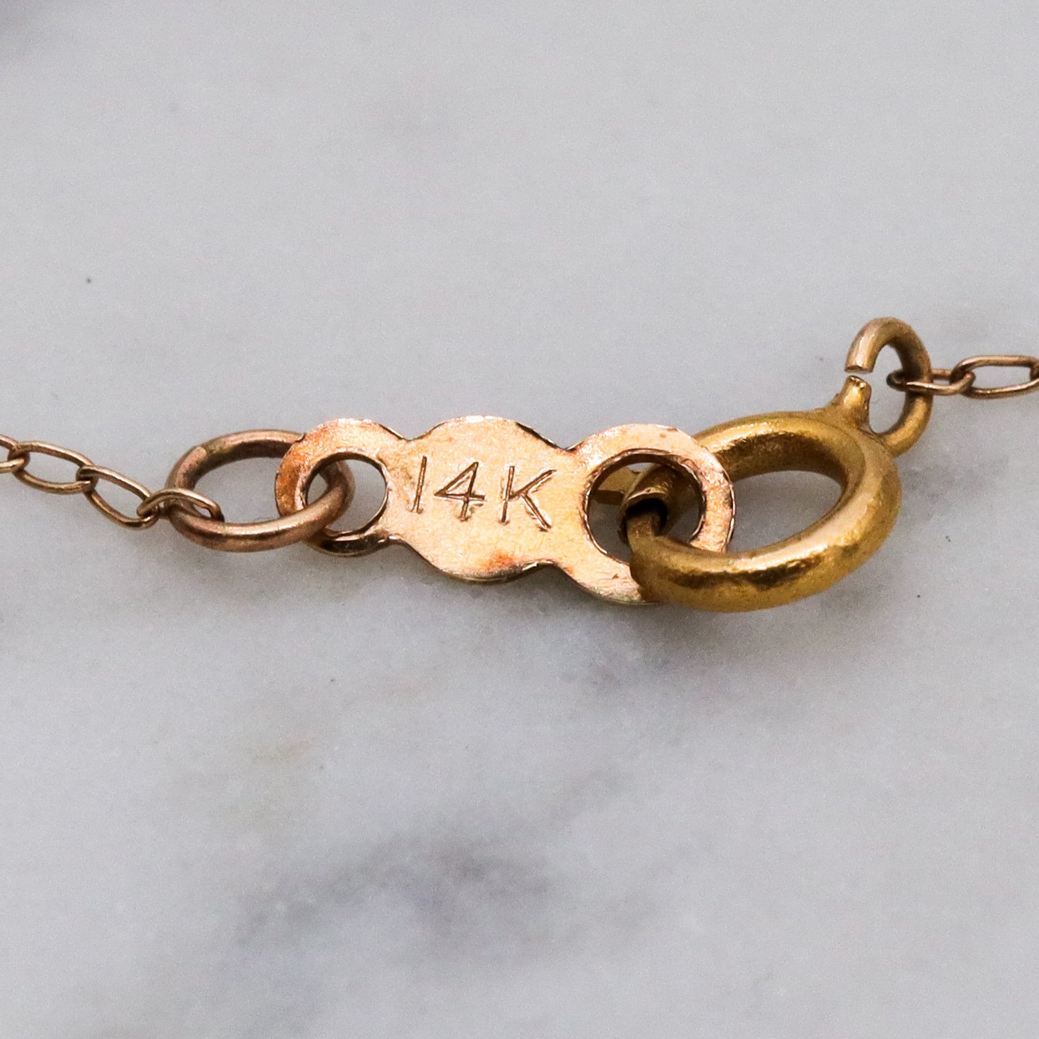 Petite Retro 14k gold heart locket necklace