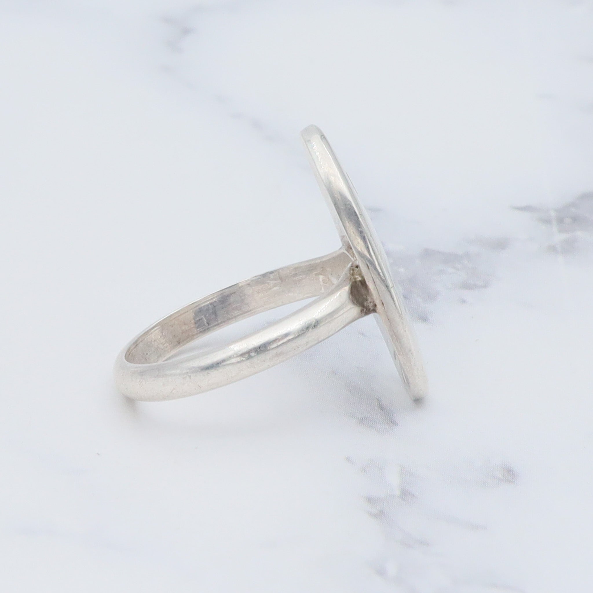 Vintage Native American sterling lizard cut out ring by Hopi artist Loren Phillips, sz 5.5