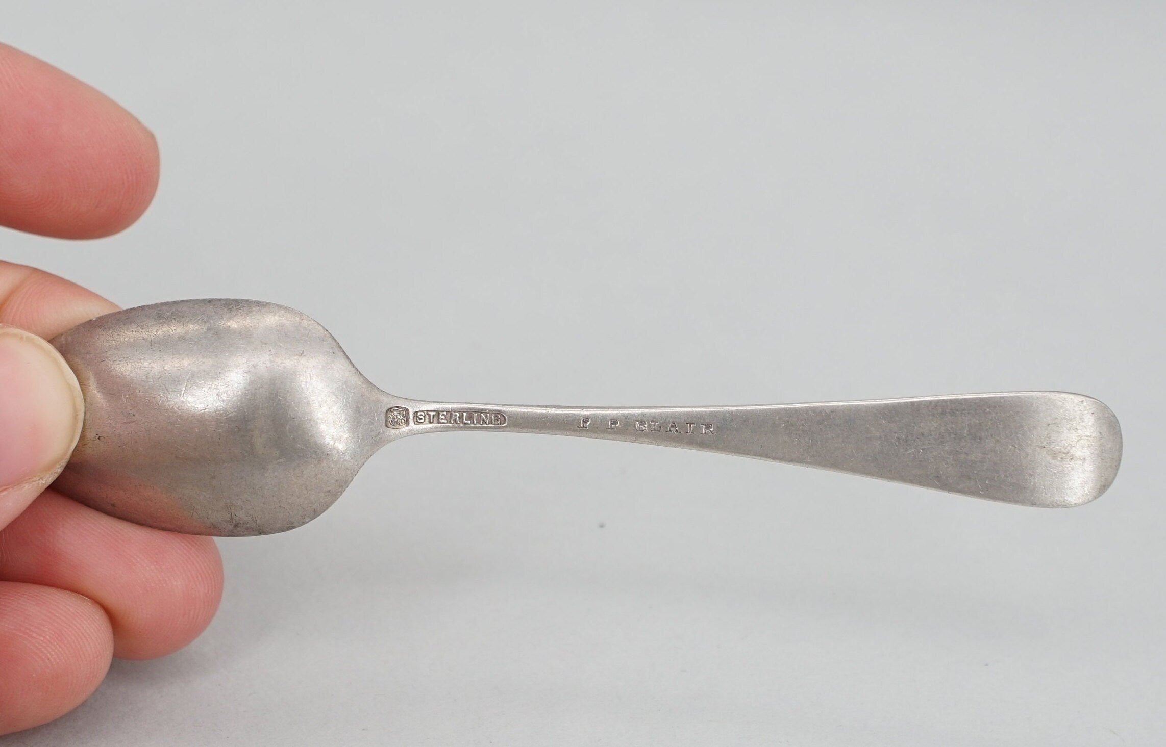Antique Wallace Sterling Bellafonte Pennsylvania Souvenir Spoon with Carved Bowl
