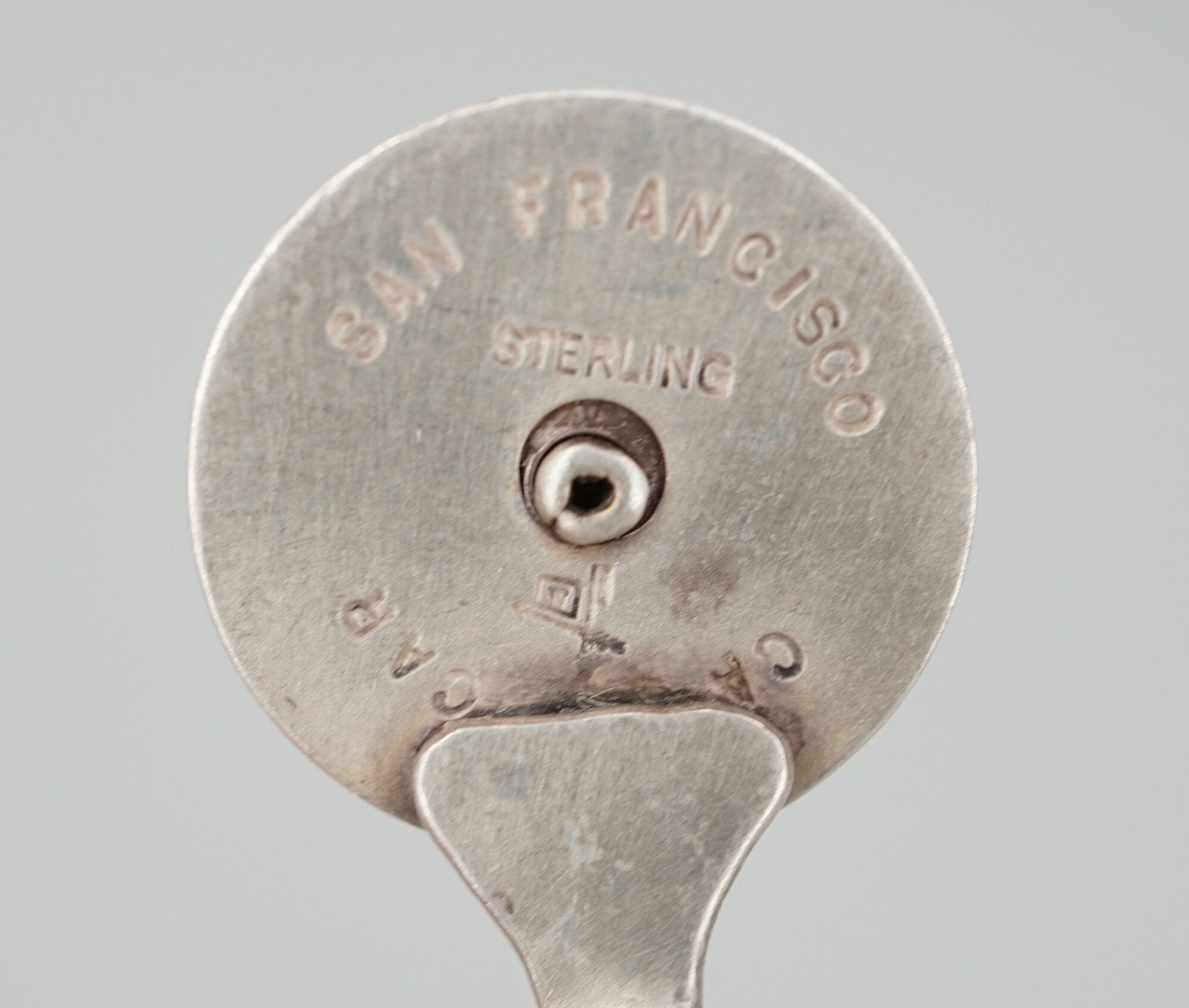 Vintage Bell Trading Post Sterling Spoon with Rotating Cable Car