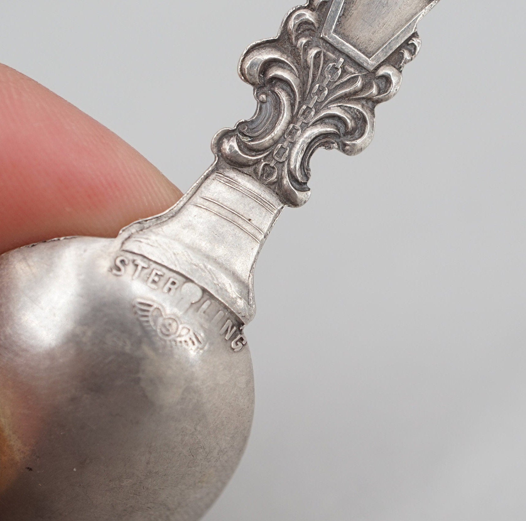 Antique Shiebler Sterling William Penn "Philadelphia, PA" Souvenir Figural Spoon