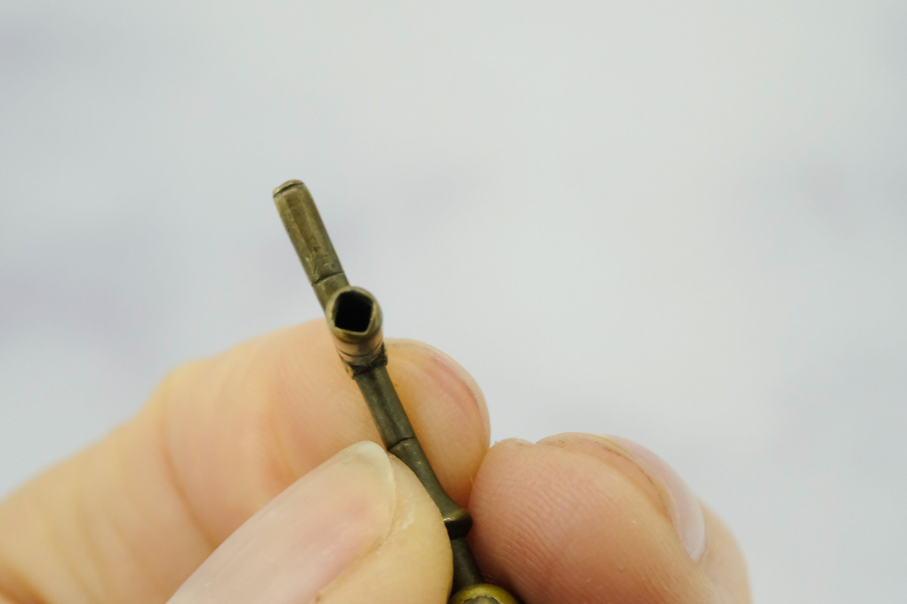 Antique Georgian Ornate Gilt Crank Pocket Watch Key