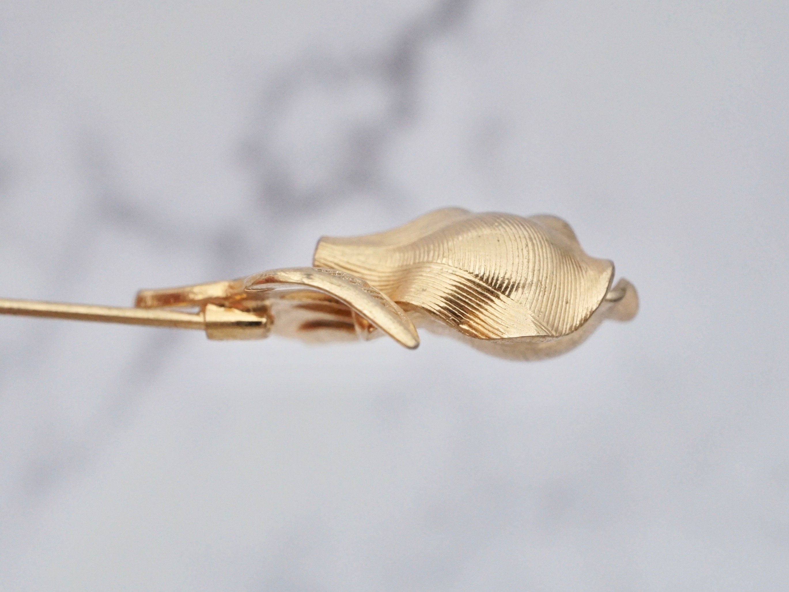Vintage Henkel & Grosse gold plated rose stick pin