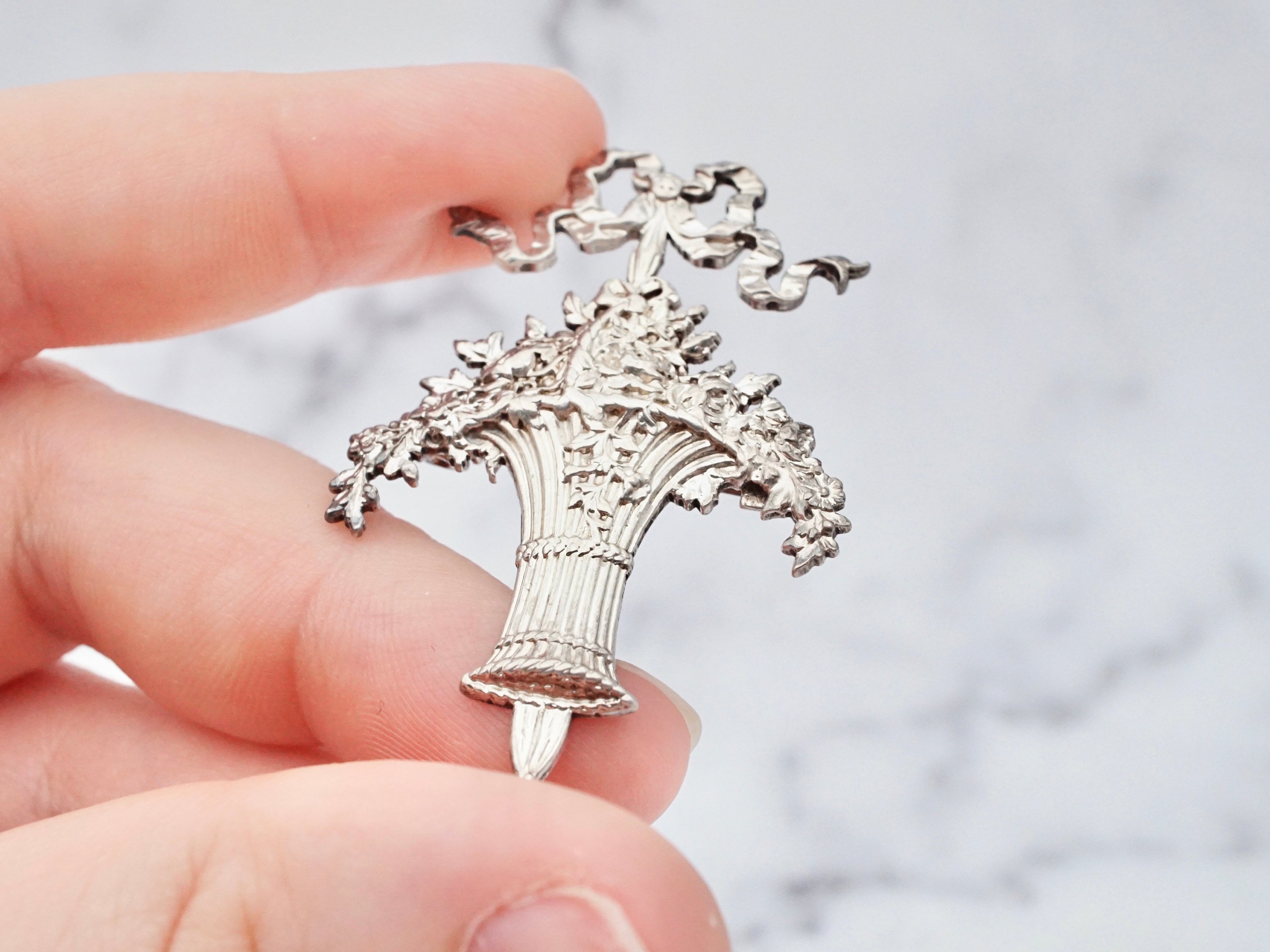 Vintage Victorian sterling brooch