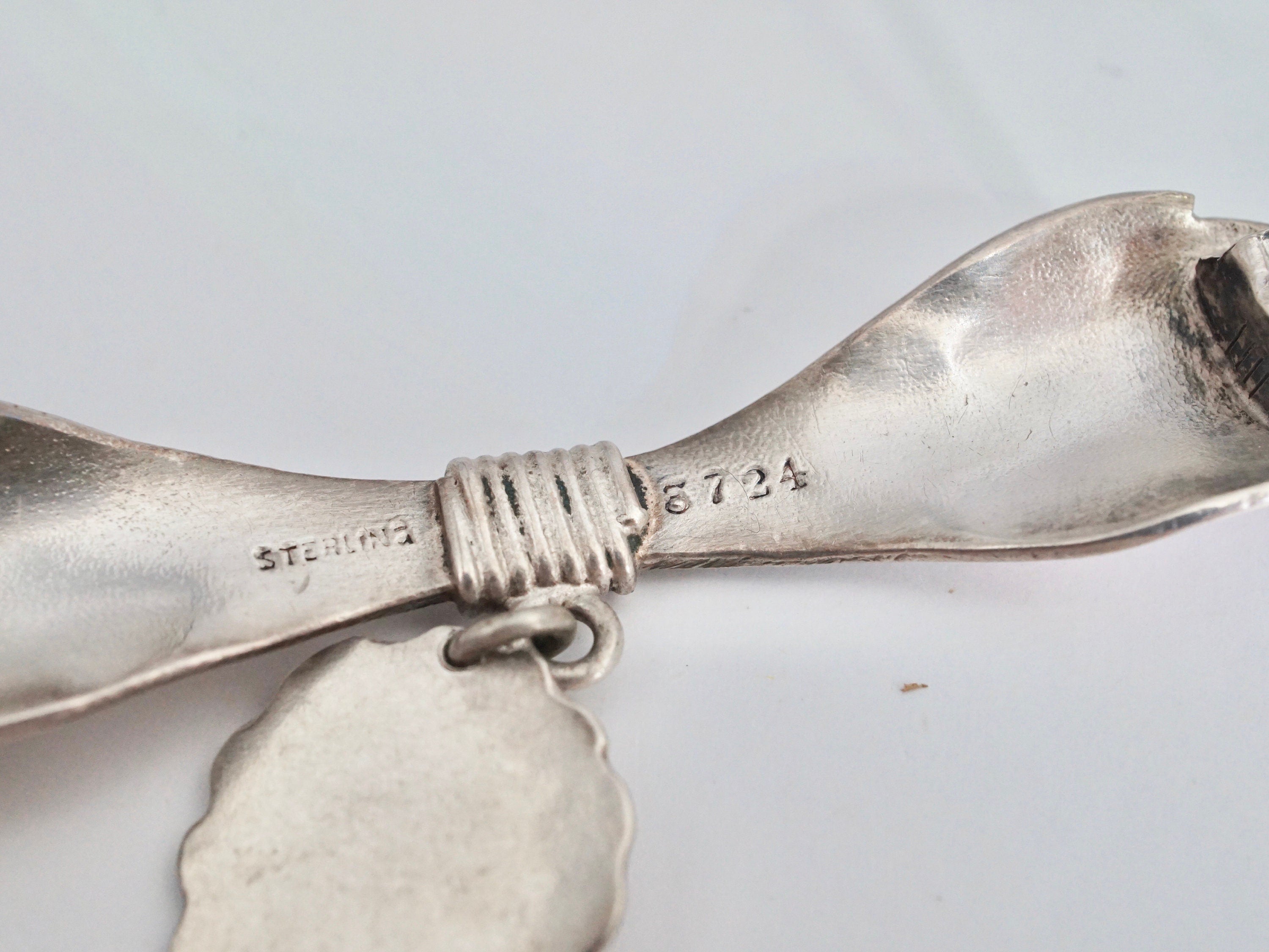 Antique Shiebler style homeric sterling lily of the valley brooch
