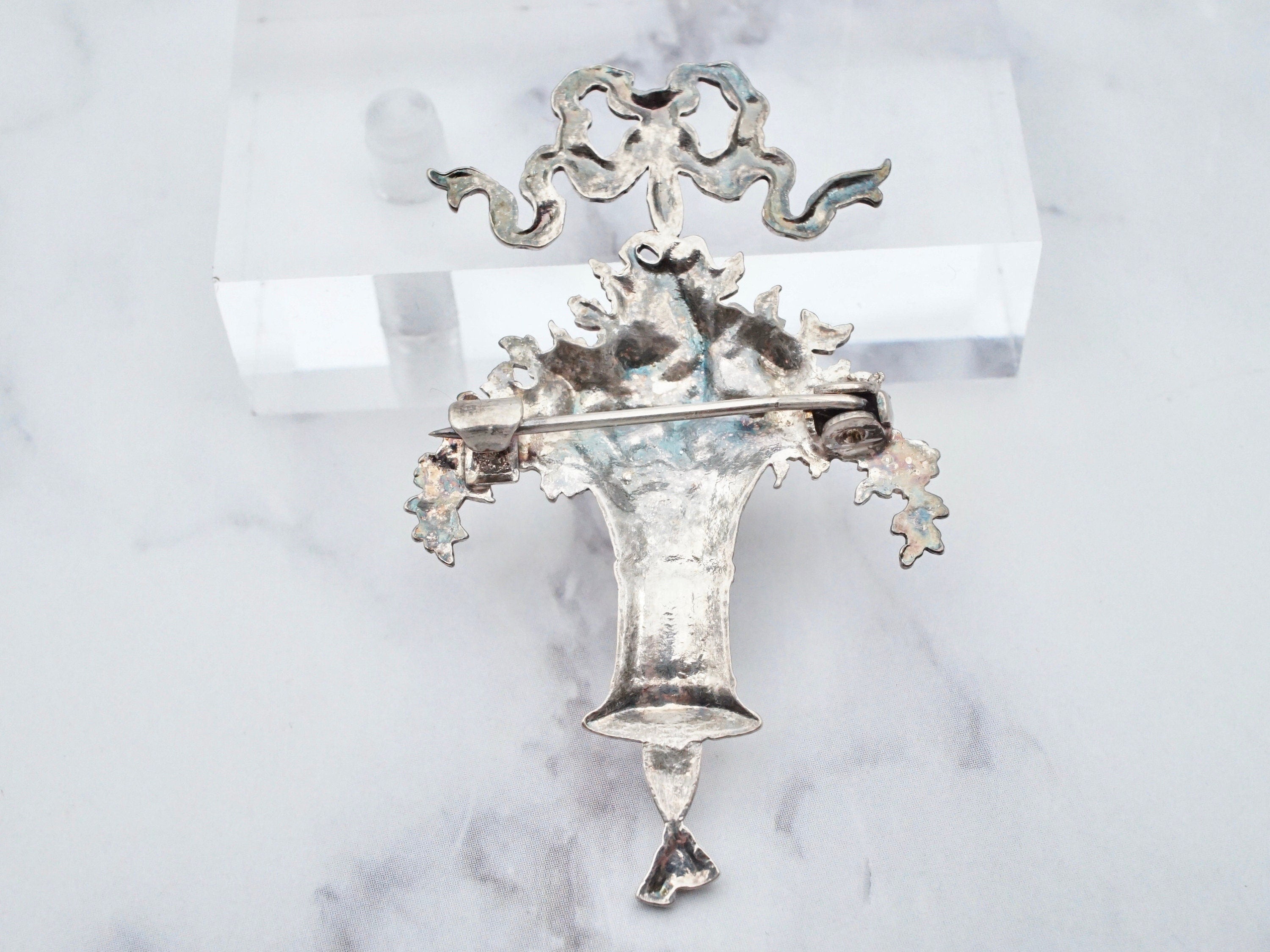 Vintage Victorian sterling brooch