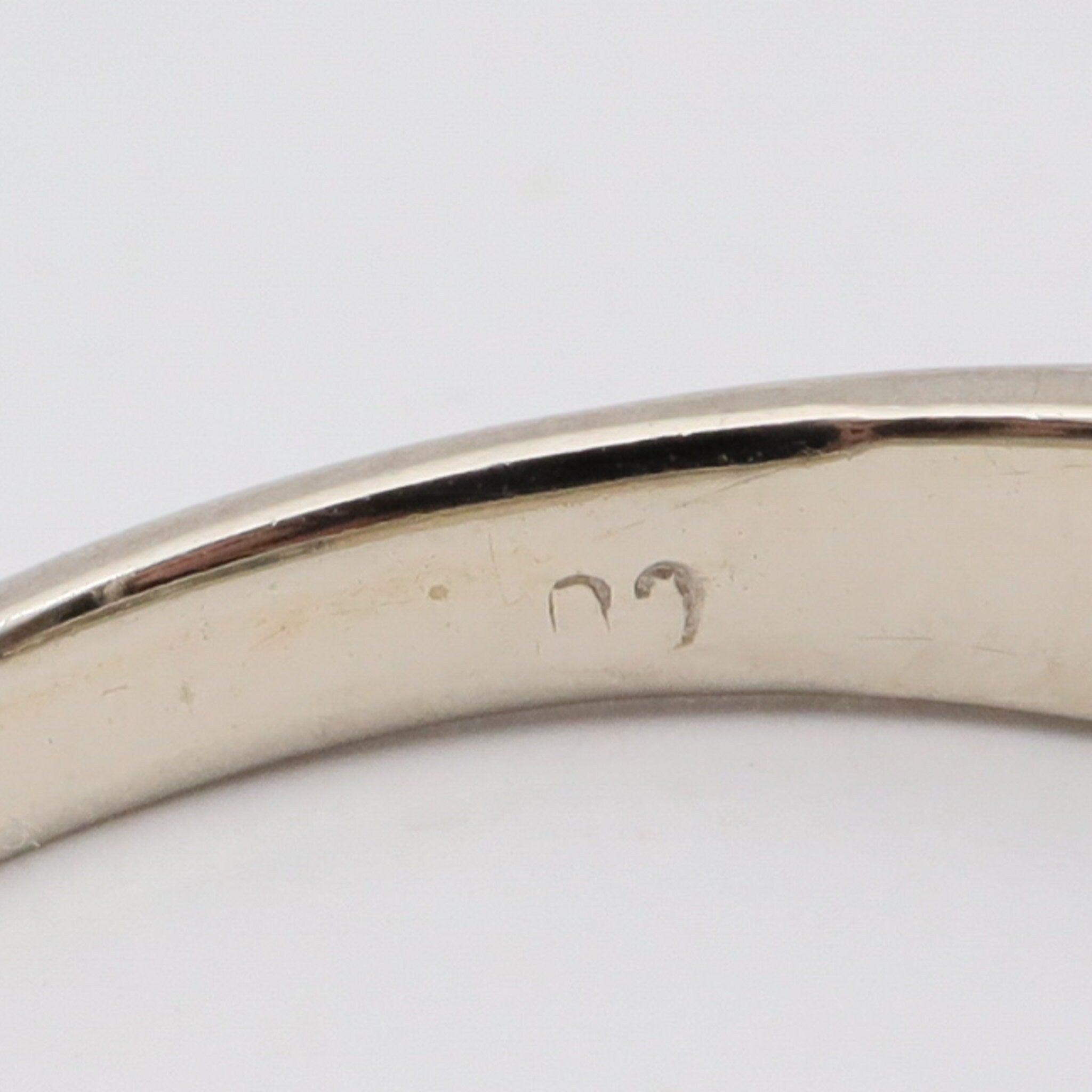 Antique 14K White Gold Diamond Ring - Size 5