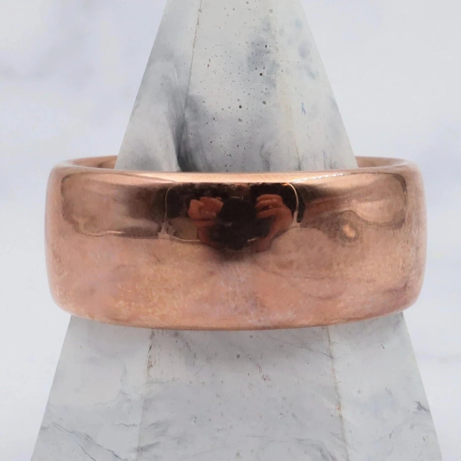 Milor 14K Gold Resin Filled Band, 10MM, Rose Gold
