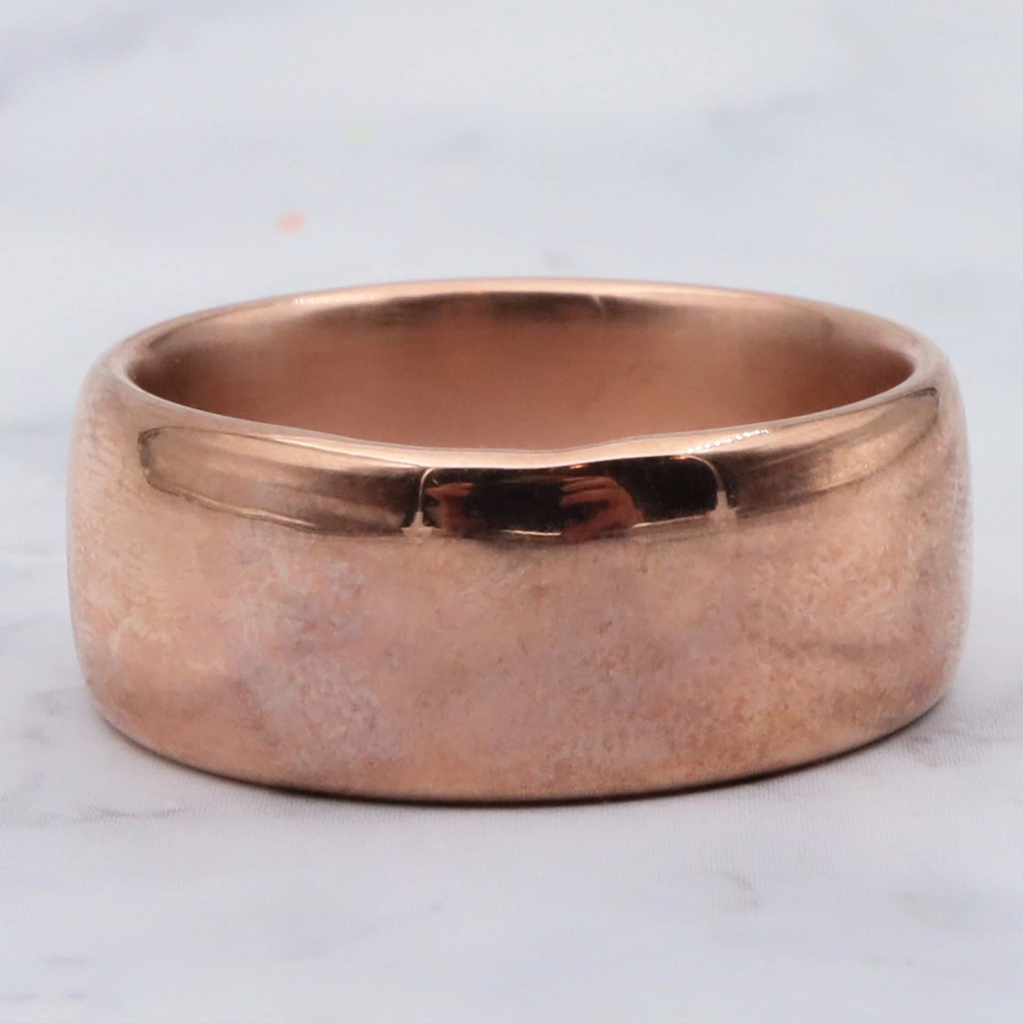 Milor 14K Gold Resin Filled Band, 10MM, Rose Gold