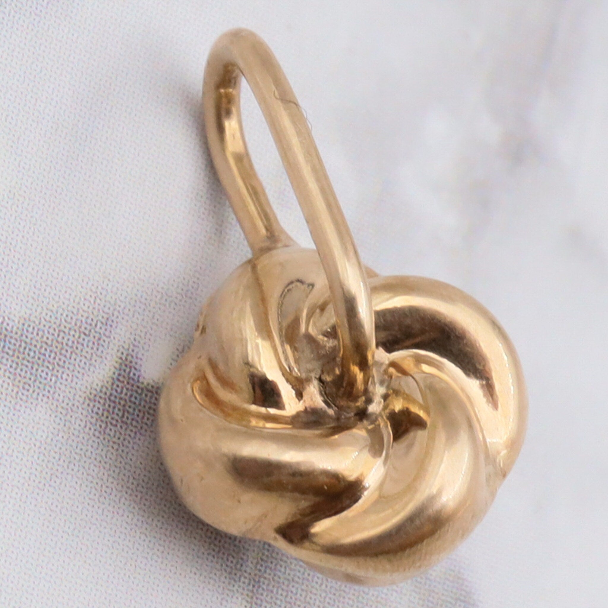 Antique victorian 14K gold & ruby glass pendant