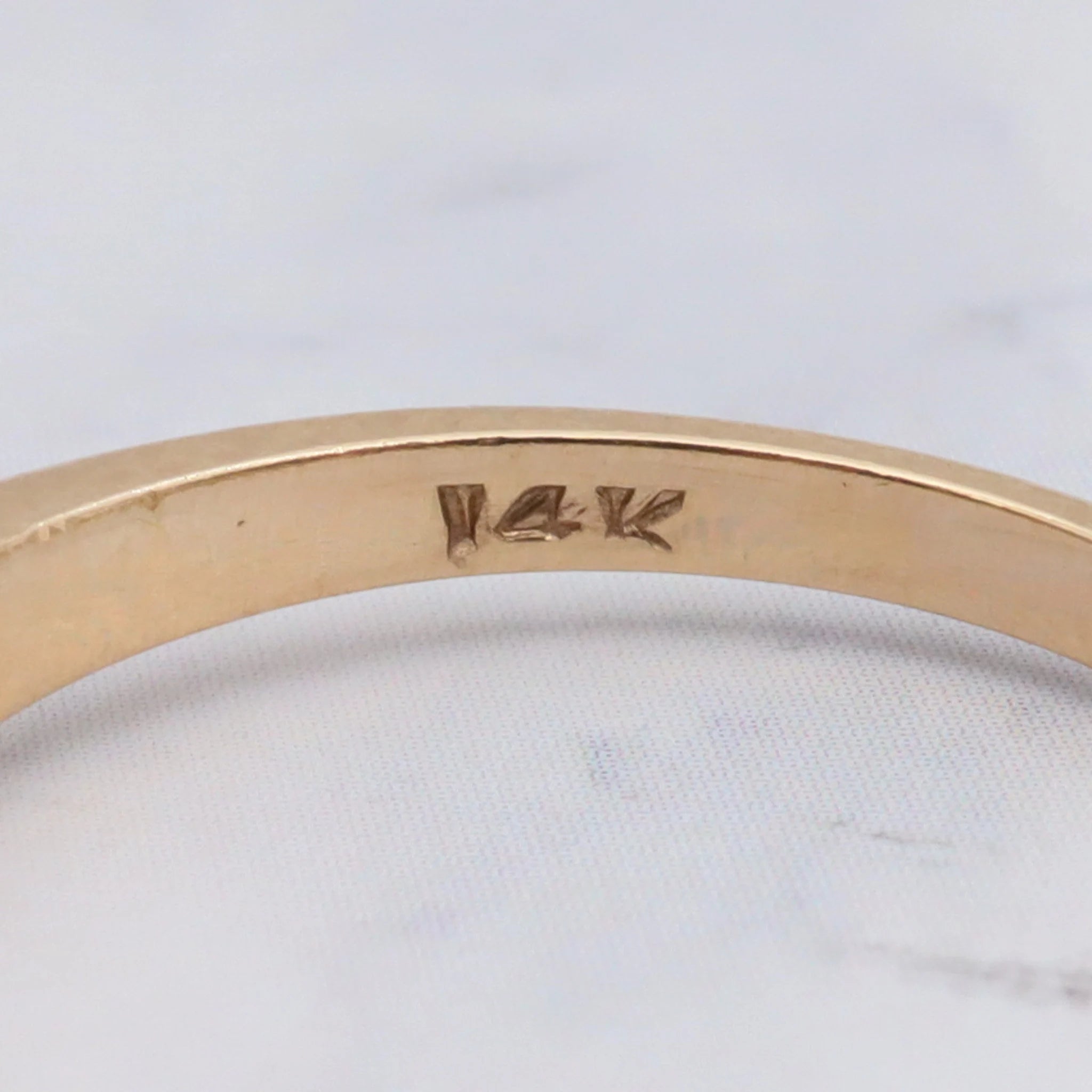 Antique 1930's Presscraft 14K .20ct Old European Cut Solitaire Diamond - Size 6.25