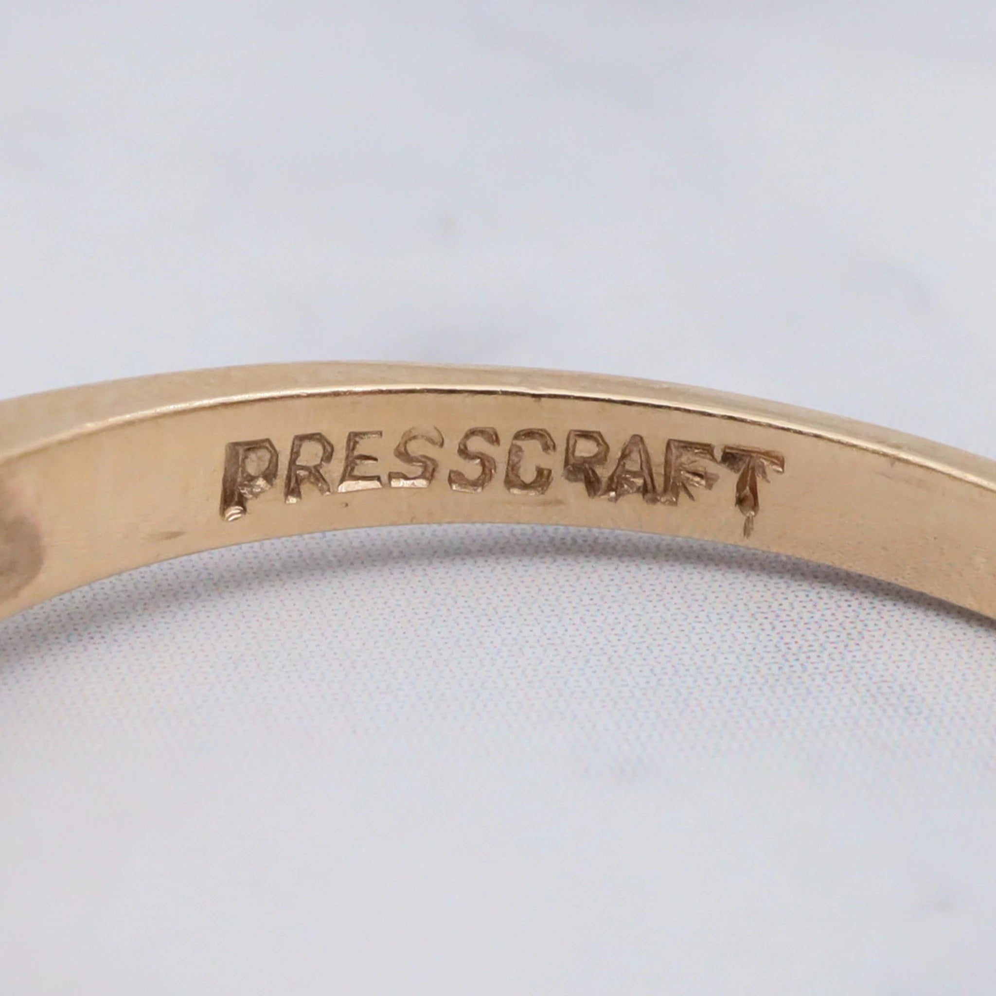 Antique 1930's Presscraft 14K .20ct Old European Cut Solitaire Diamond - Size 6.25