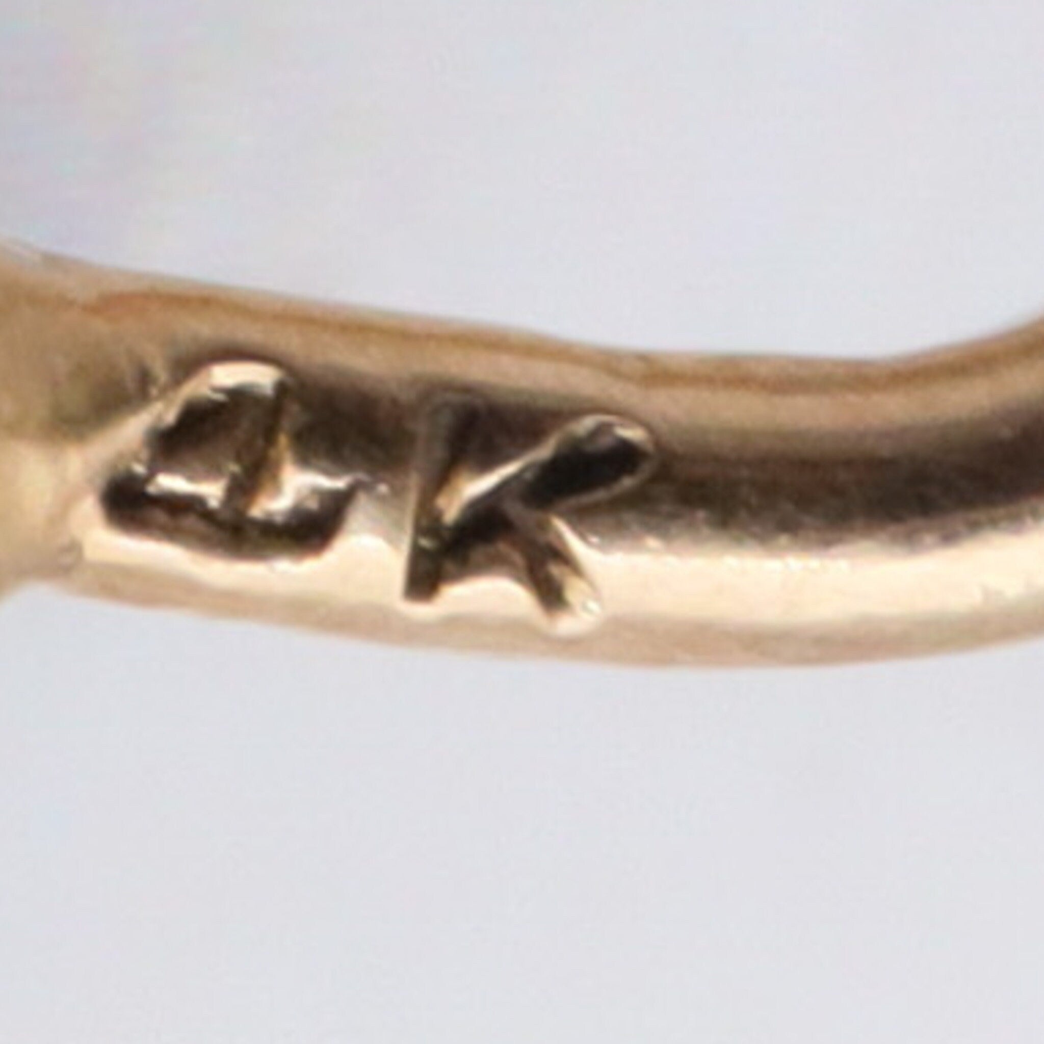 Antique victorian 14K gold & ruby glass pendant