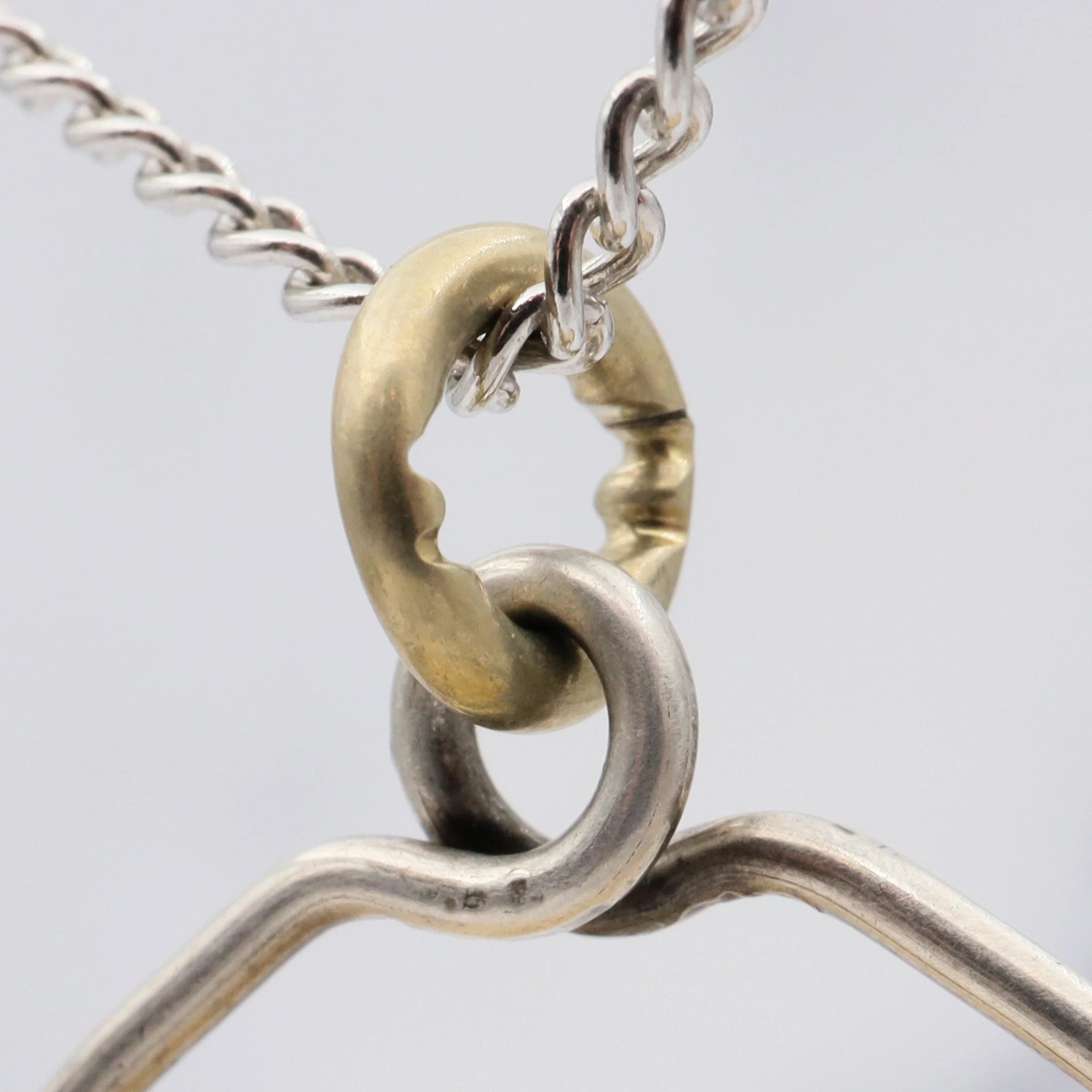 Antique Victorian faceted citrine spinning signet fob with sterling silver wire