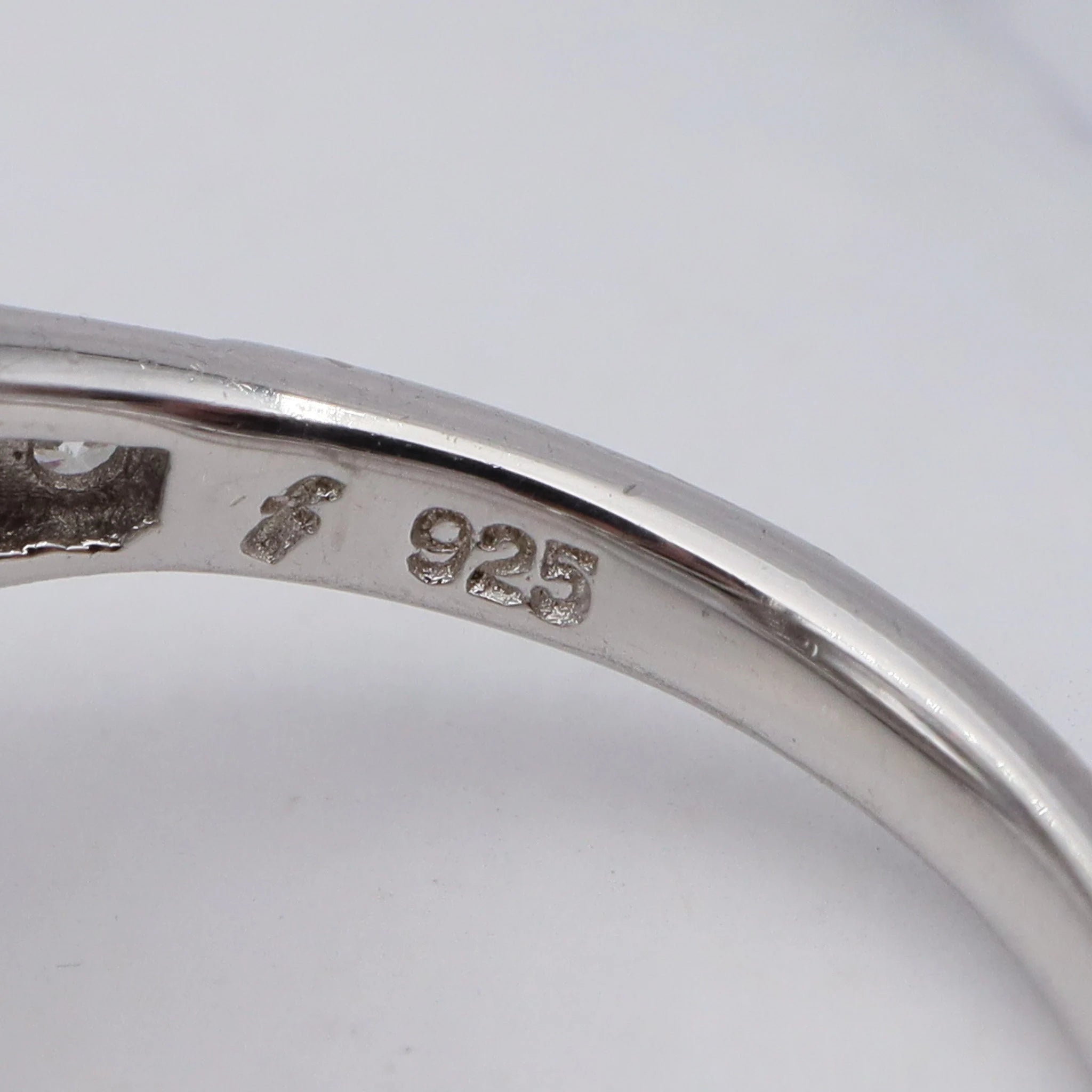 This vintage Stauer sterling & cubic zirconia cocktail ring, sz 7