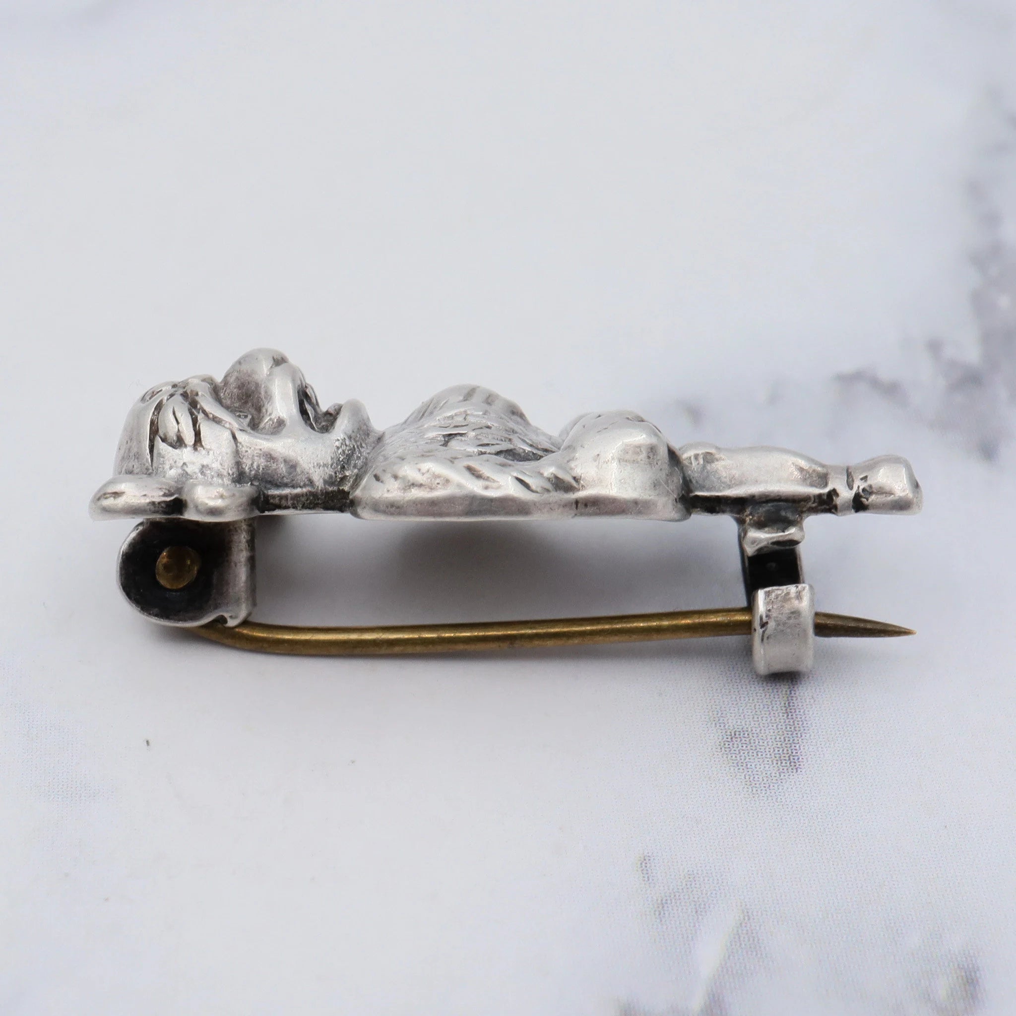 Antique sterling Minotaur pin/brooch