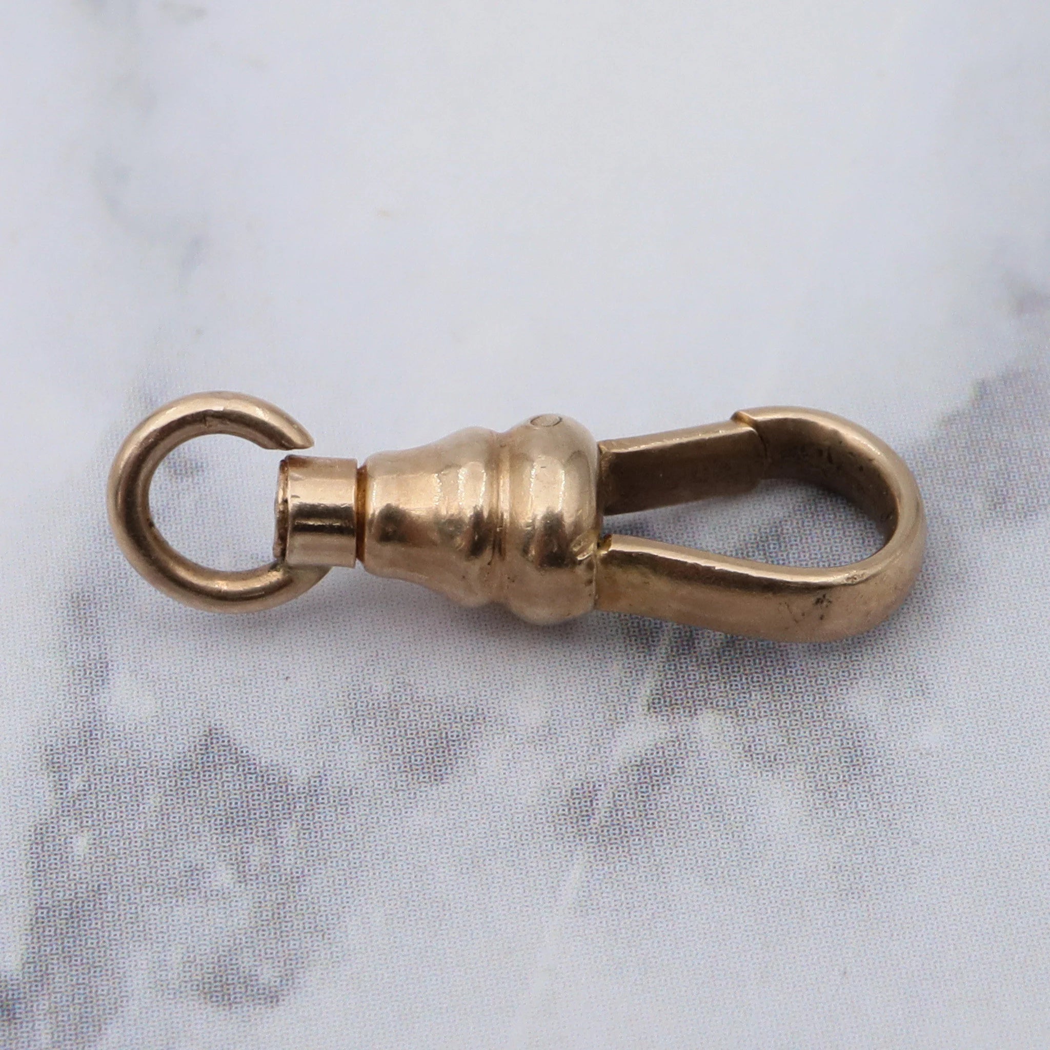 Antique Victorian 14k gold dog clip clasp or pendant holder