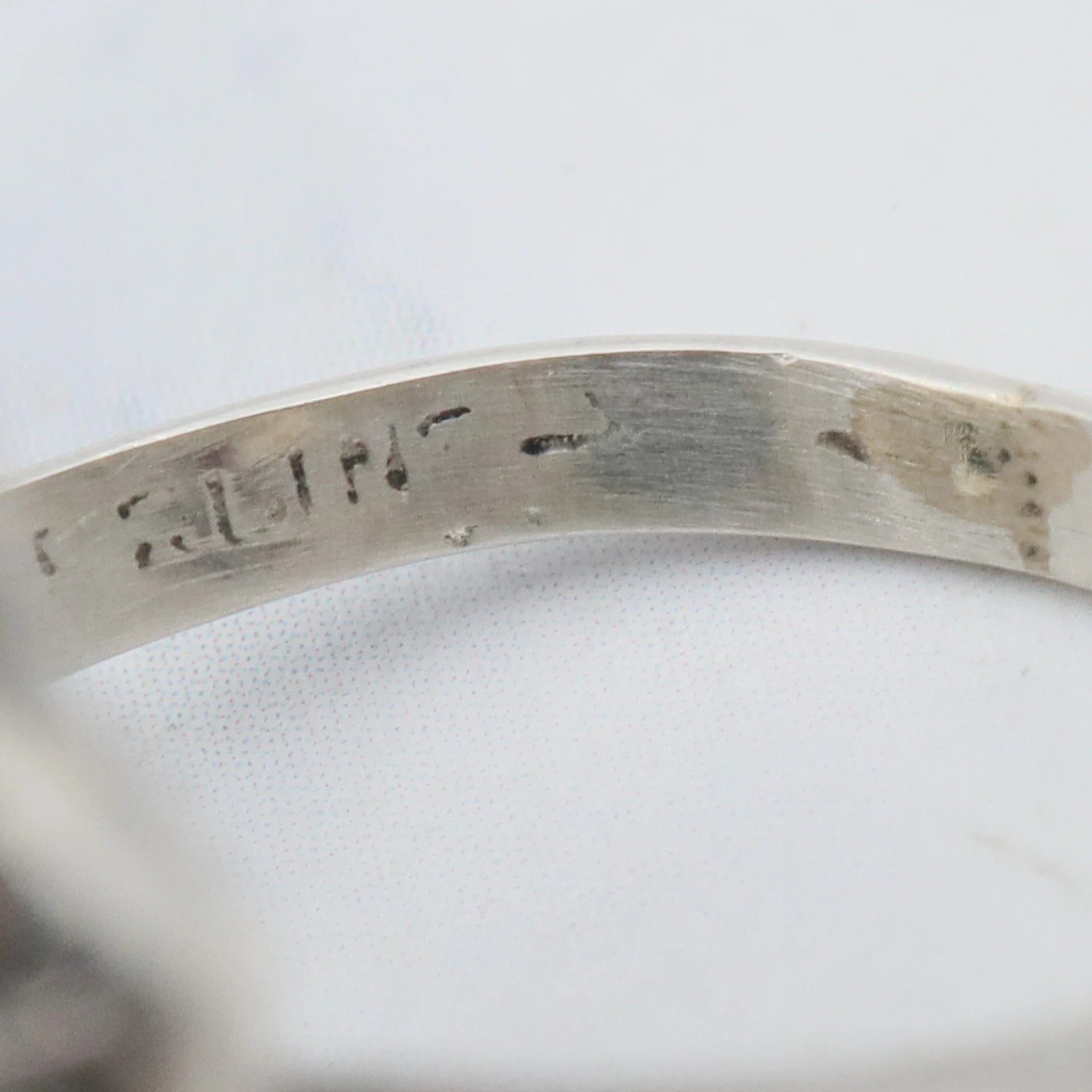 Antique Art Deco Uncas sterling, black glass stone & marcasite ring, sz 5.5