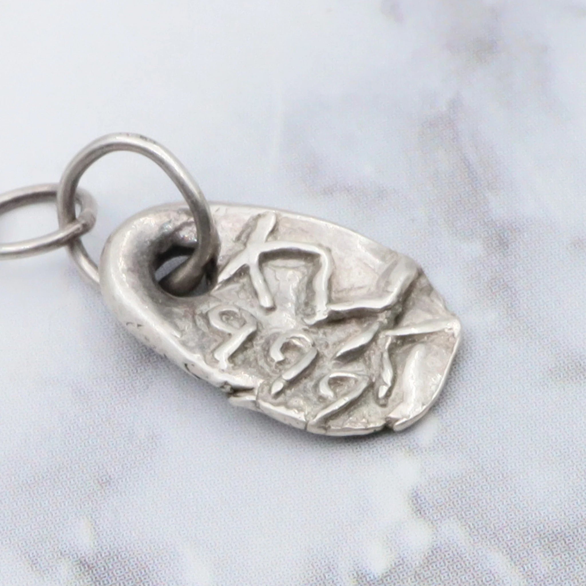 Vintage handmade KVK .999 fine silver on black thread panel bead necklace & bracelet set