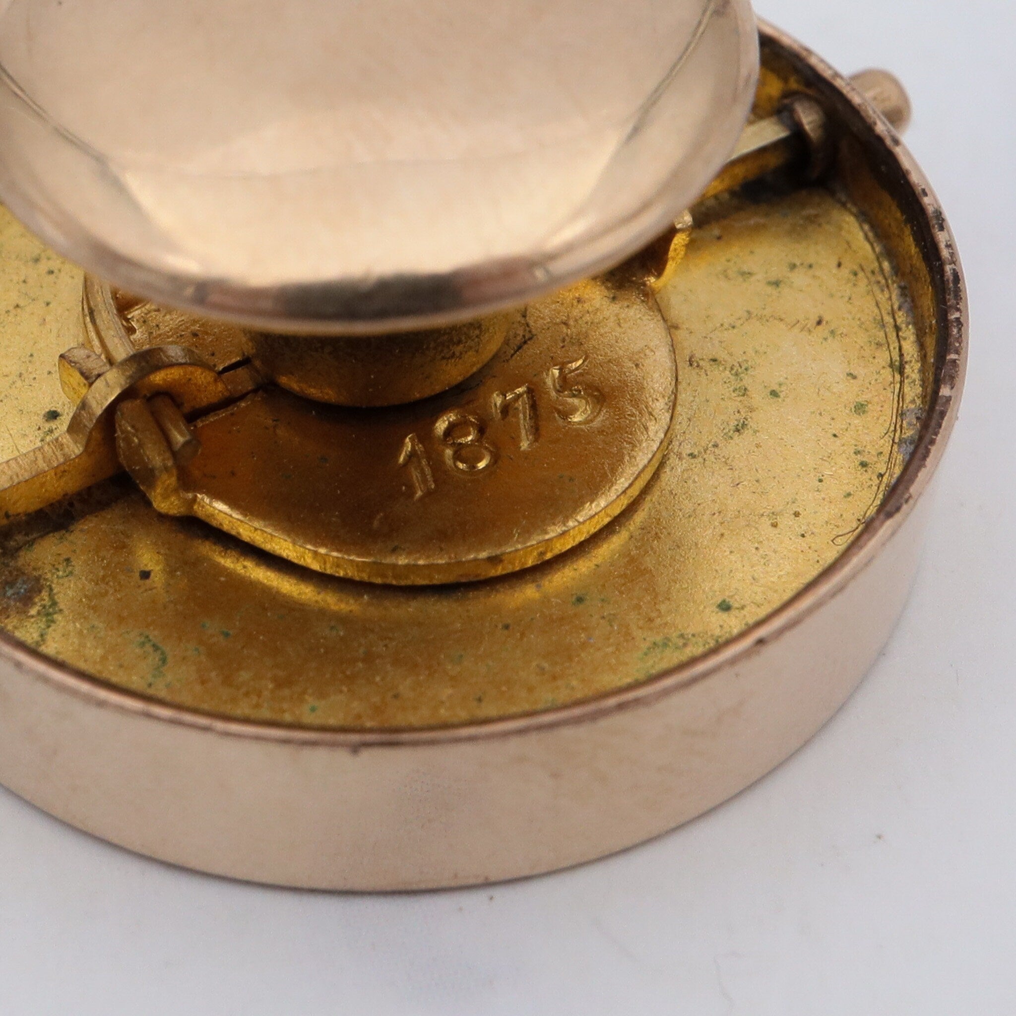 Antique late 1800’s gold-filled & mother of pearl monogrammed “K” cufflinks