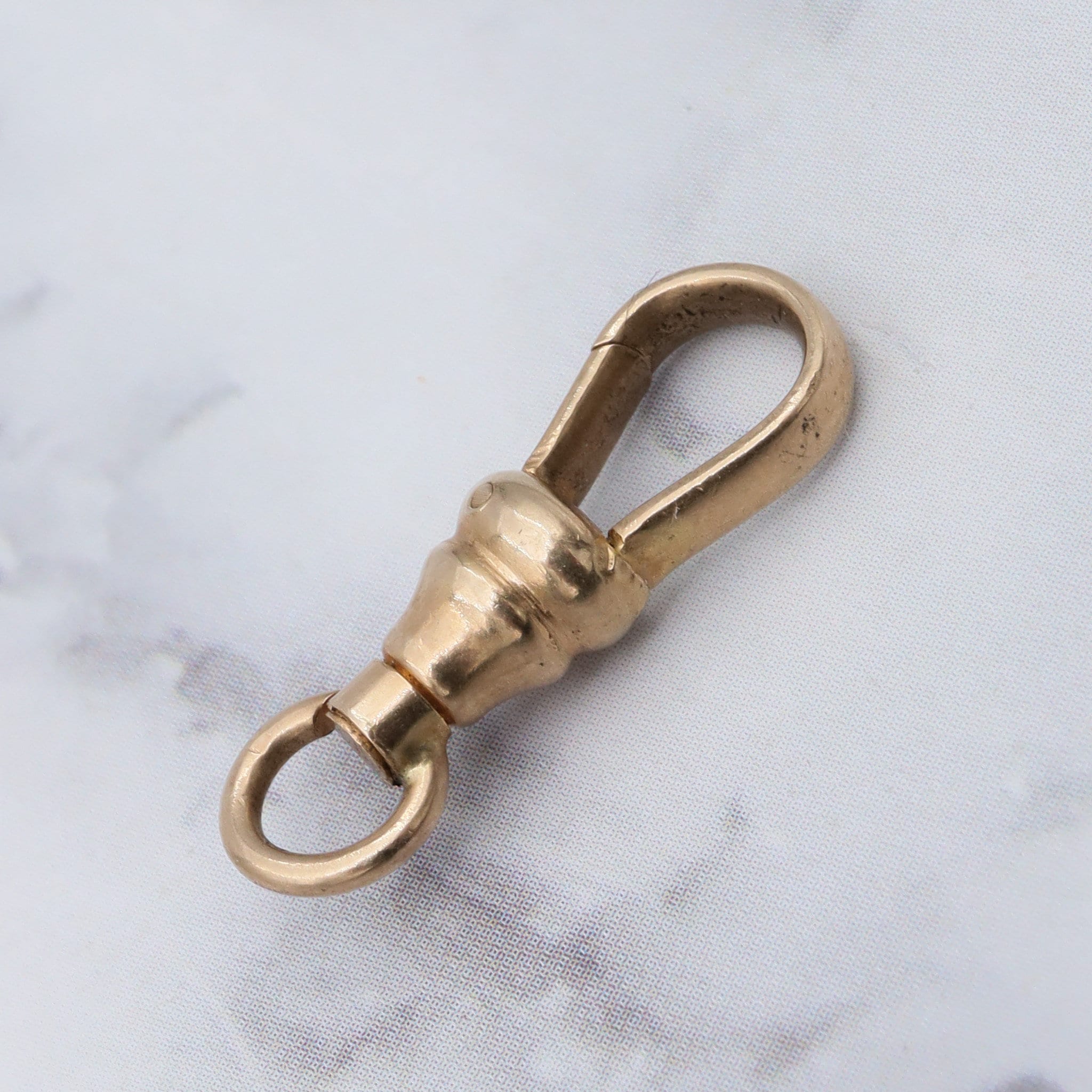 Antique Victorian 14k gold dog clip clasp or pendant holder