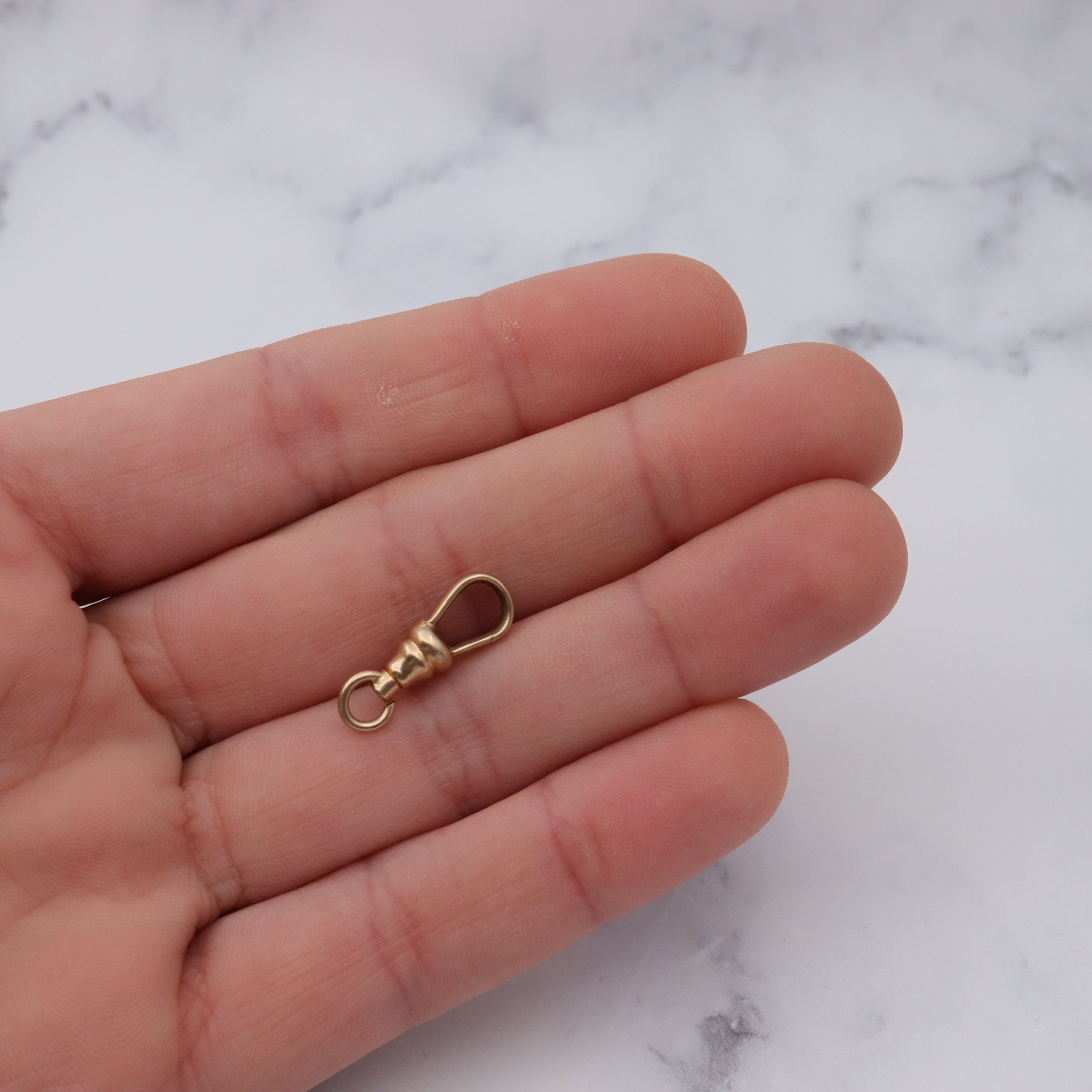 Antique Victorian 14k gold dog clip clasp or pendant holder