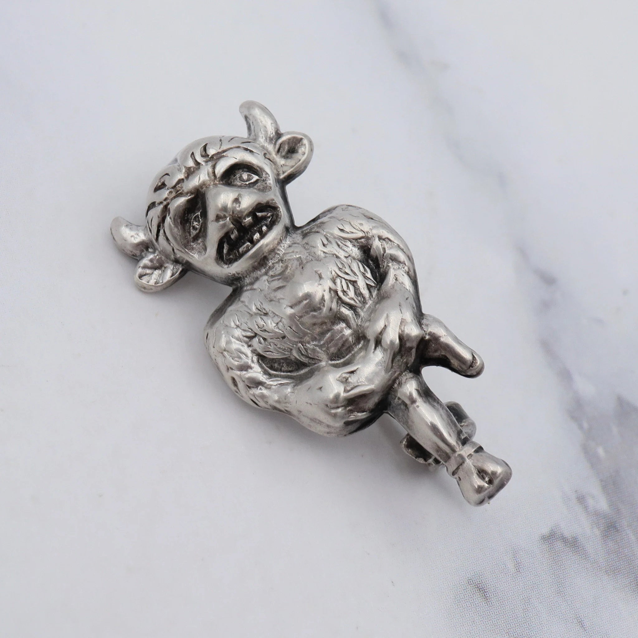 Antique sterling Minotaur pin/brooch