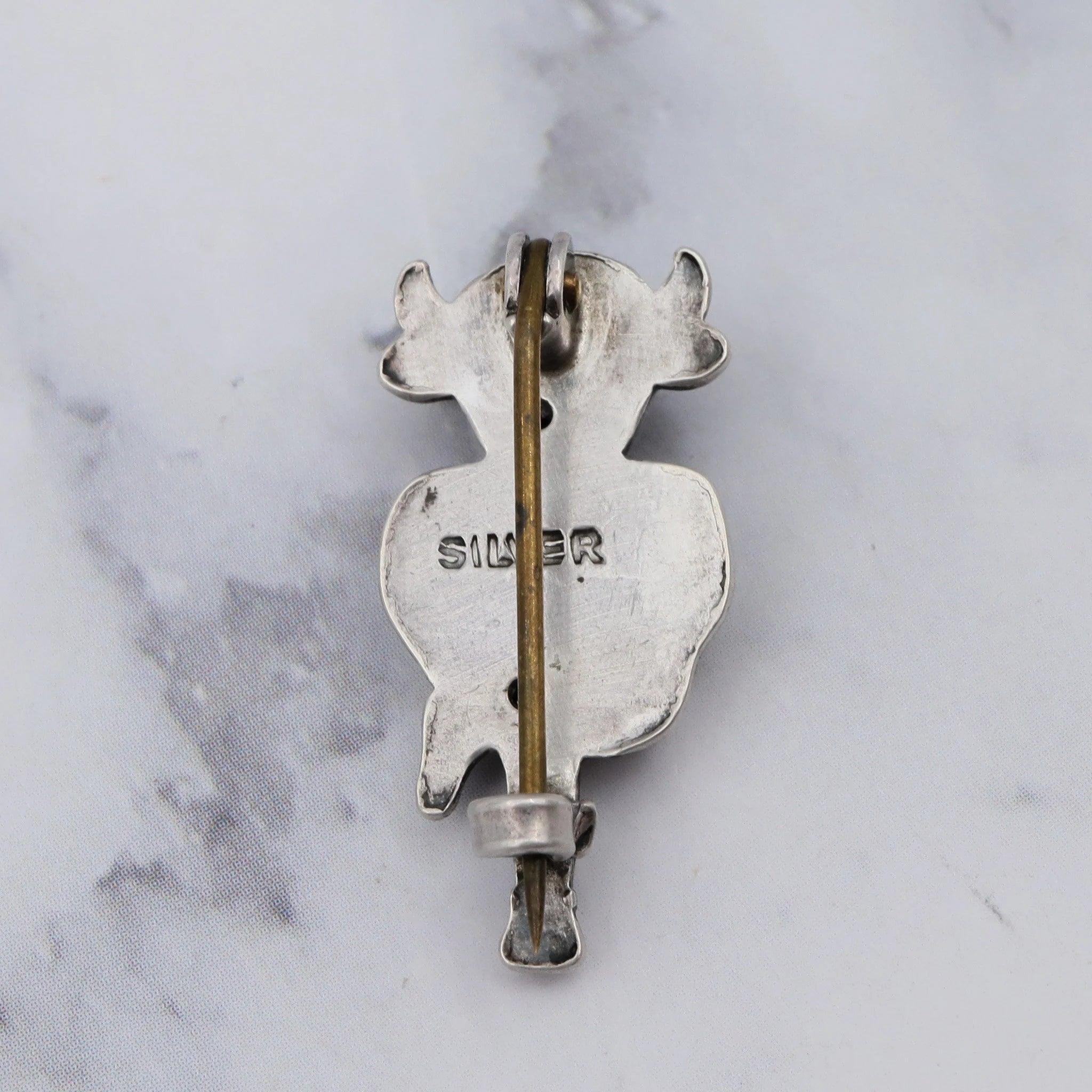 Antique sterling Minotaur pin/brooch