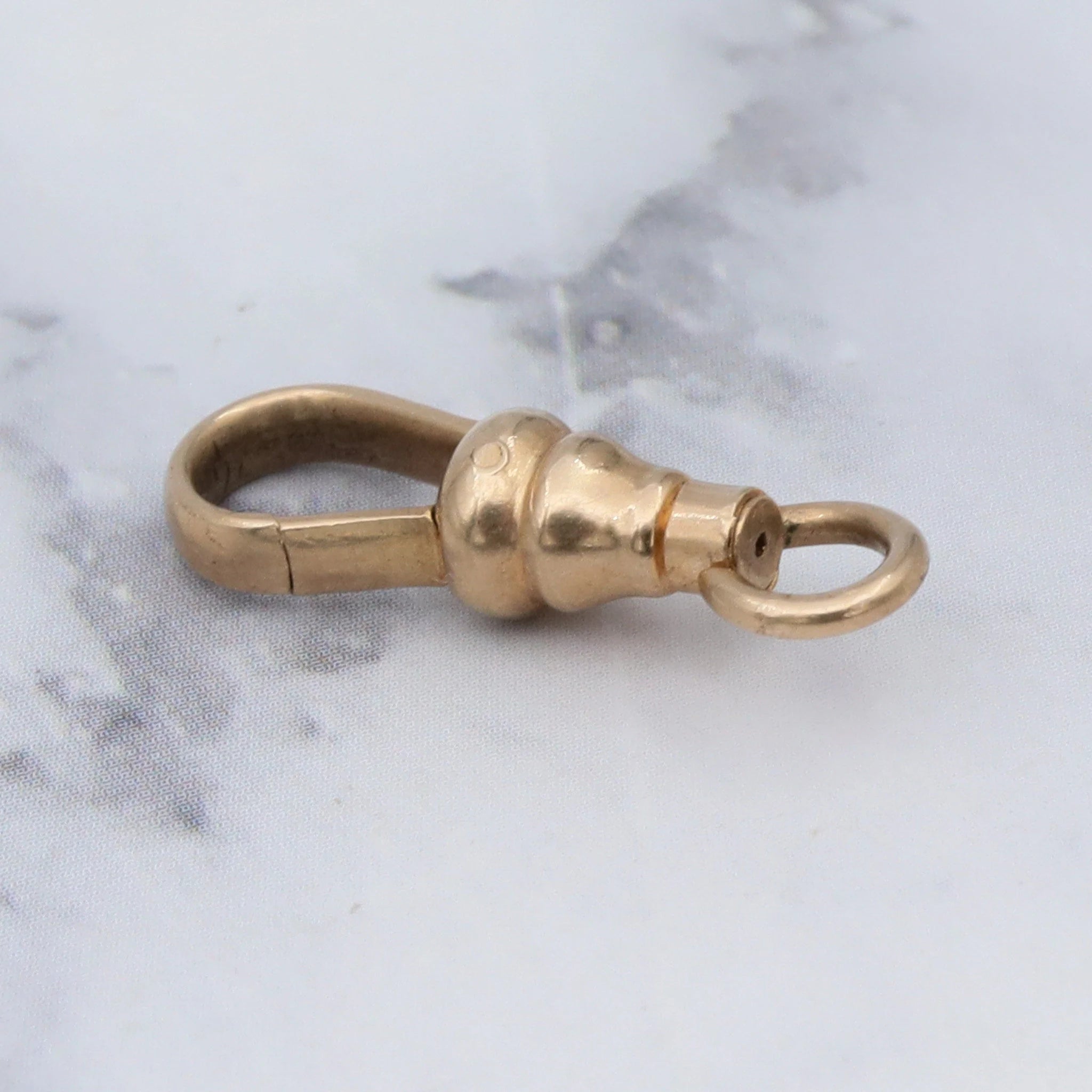 Antique Victorian 14k gold dog clip clasp or pendant holder