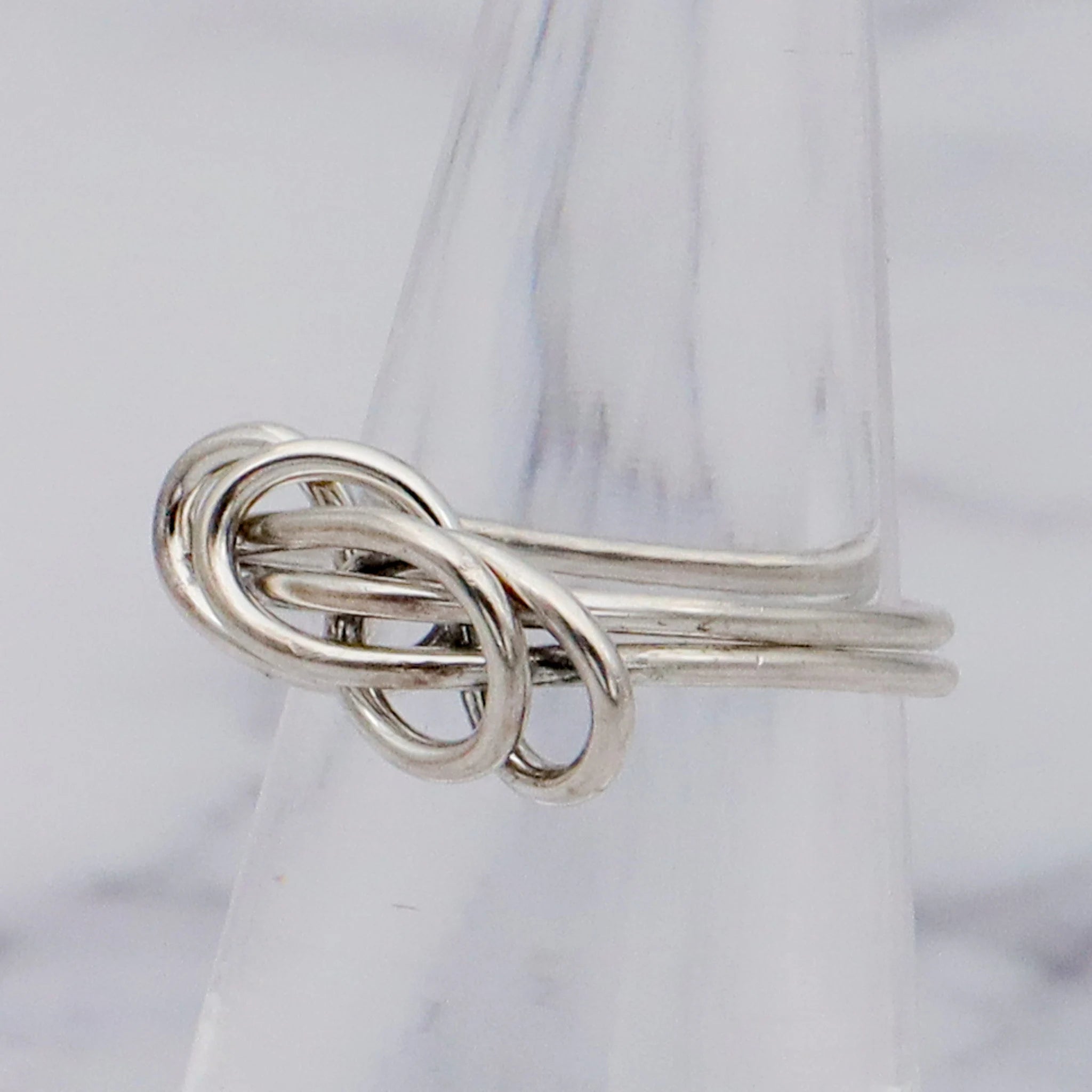 Vintage sterling silver wire wrapped ring, sz 4.5