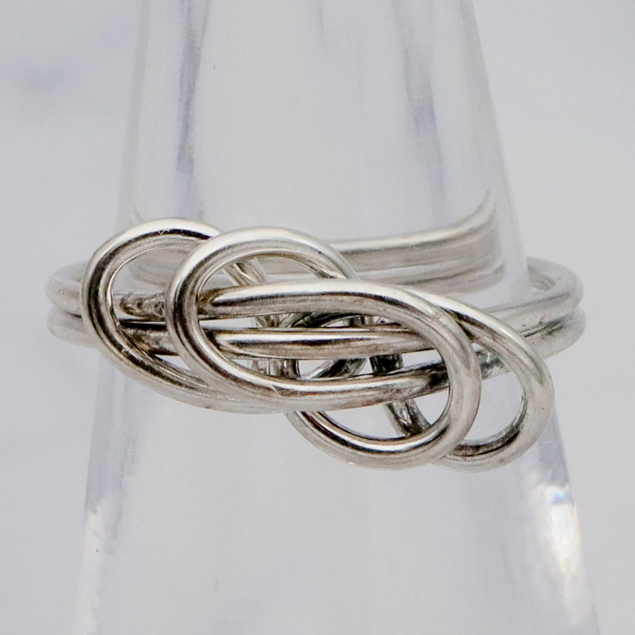 Vintage sterling silver wire wrapped ring, sz 4.5