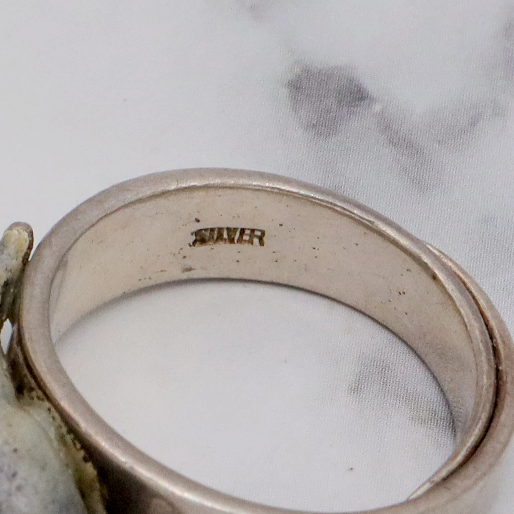 Antique Chinese sterling handmade enameled figural rat ring, adj. sz 8