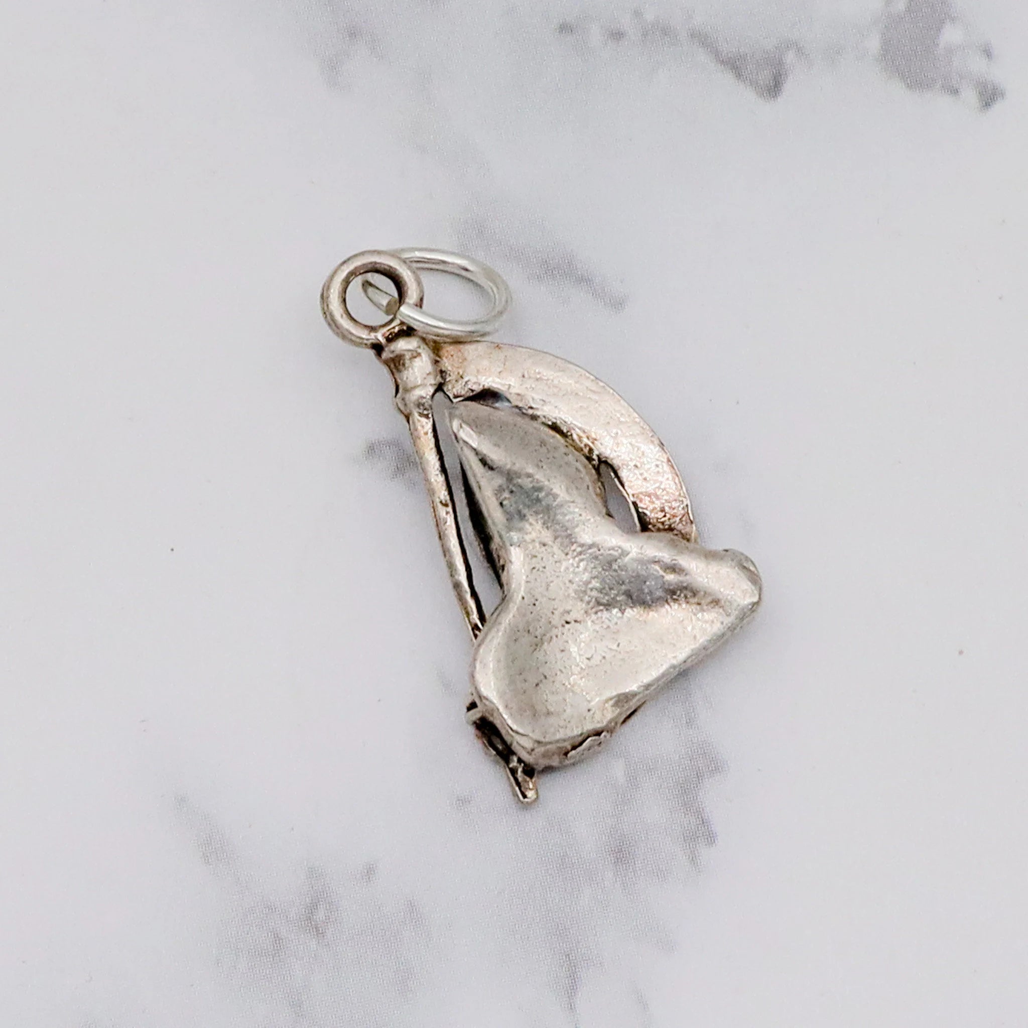 Vintage handmade sterling death pendant