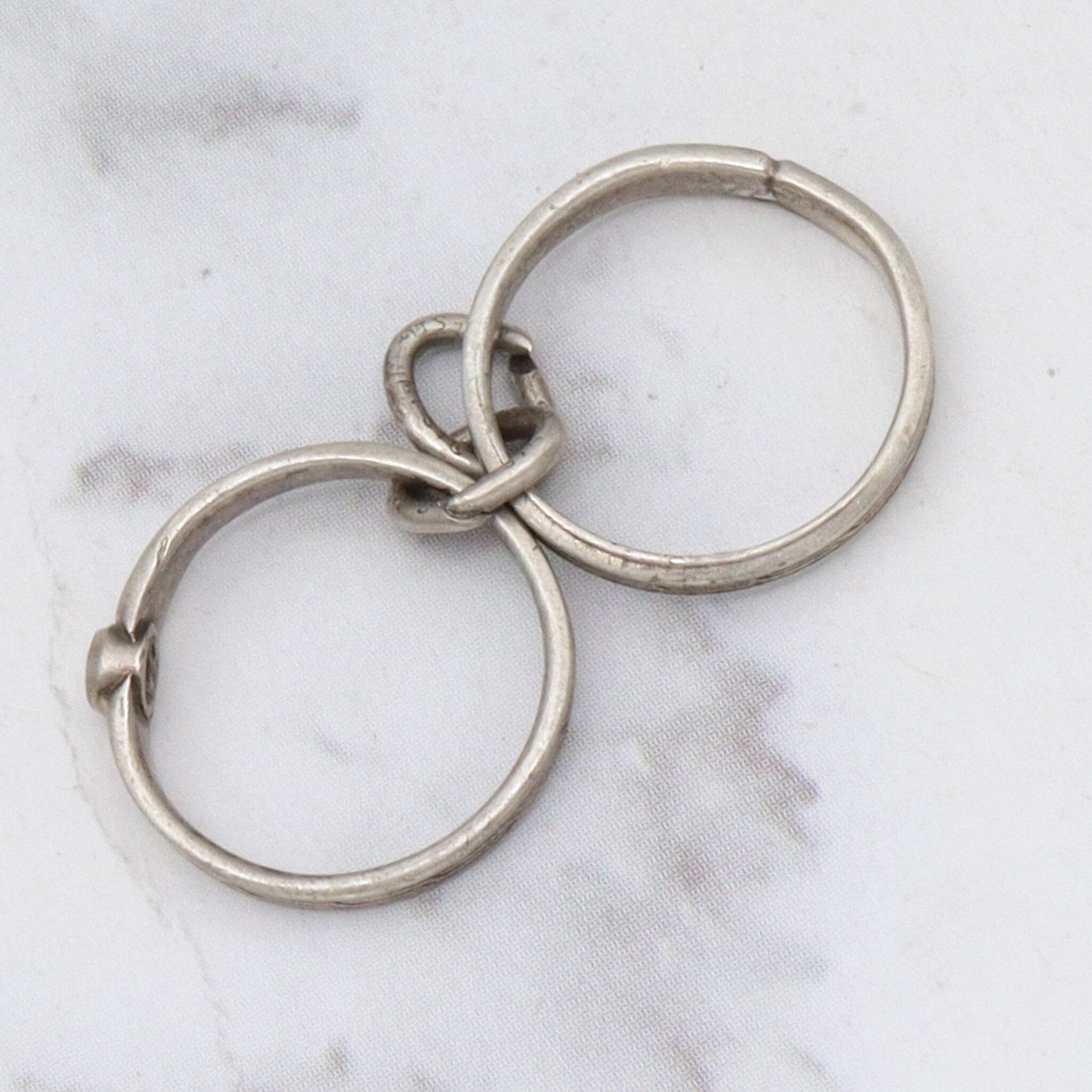 Antique deco jmf sterling silver glass faux engagement ring set charm