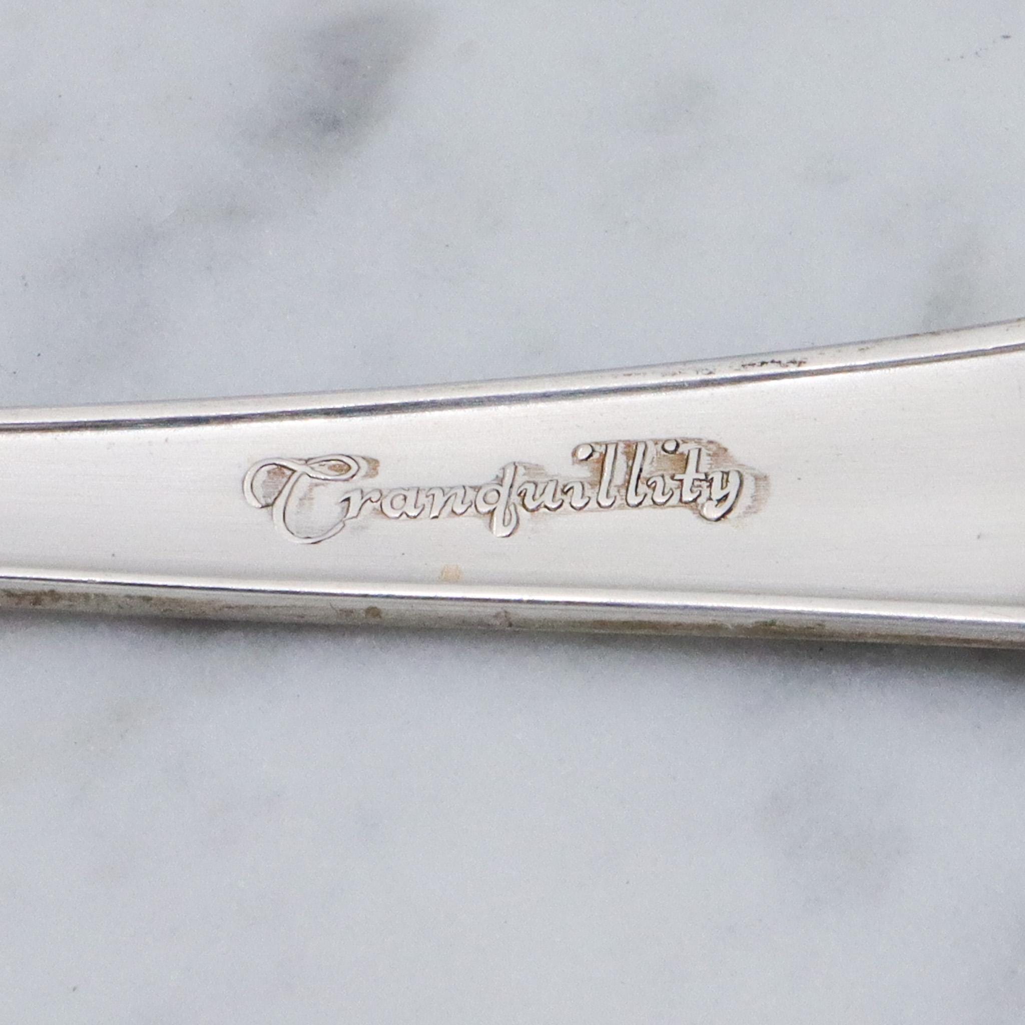 Mid Century Fine Arts sterling silver tranquility pattern baby fork