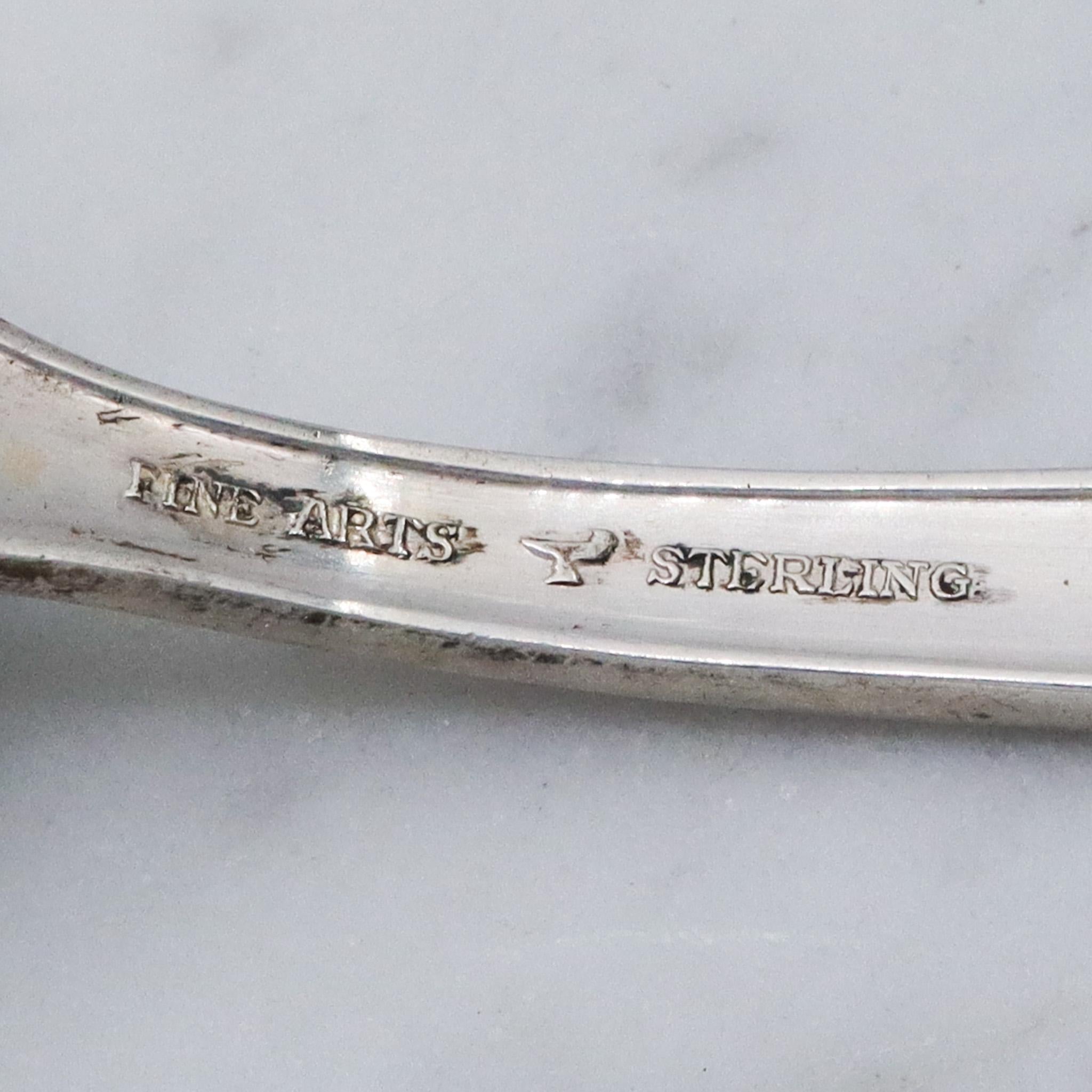 Mid Century Fine Arts sterling silver tranquility pattern baby fork