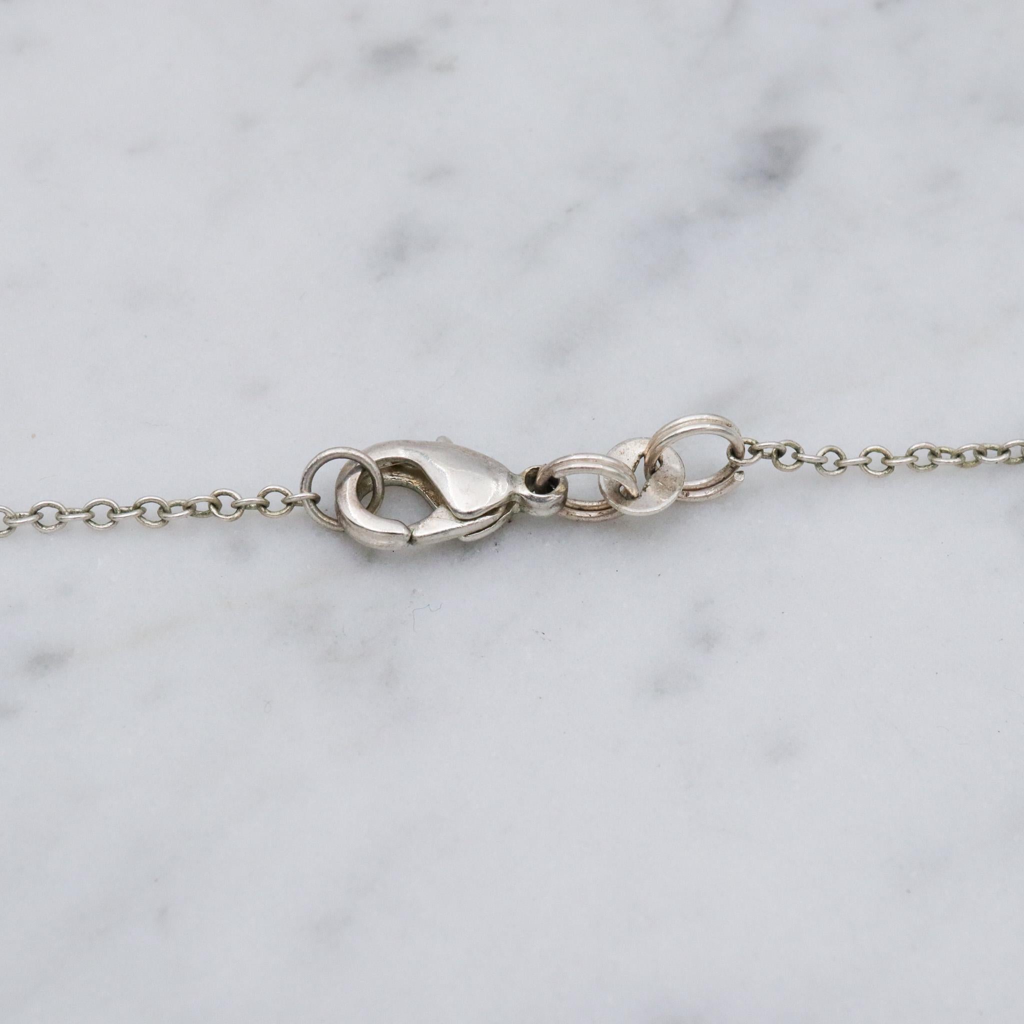 Vintage sterling silver baroque cultured pearl drop necklace