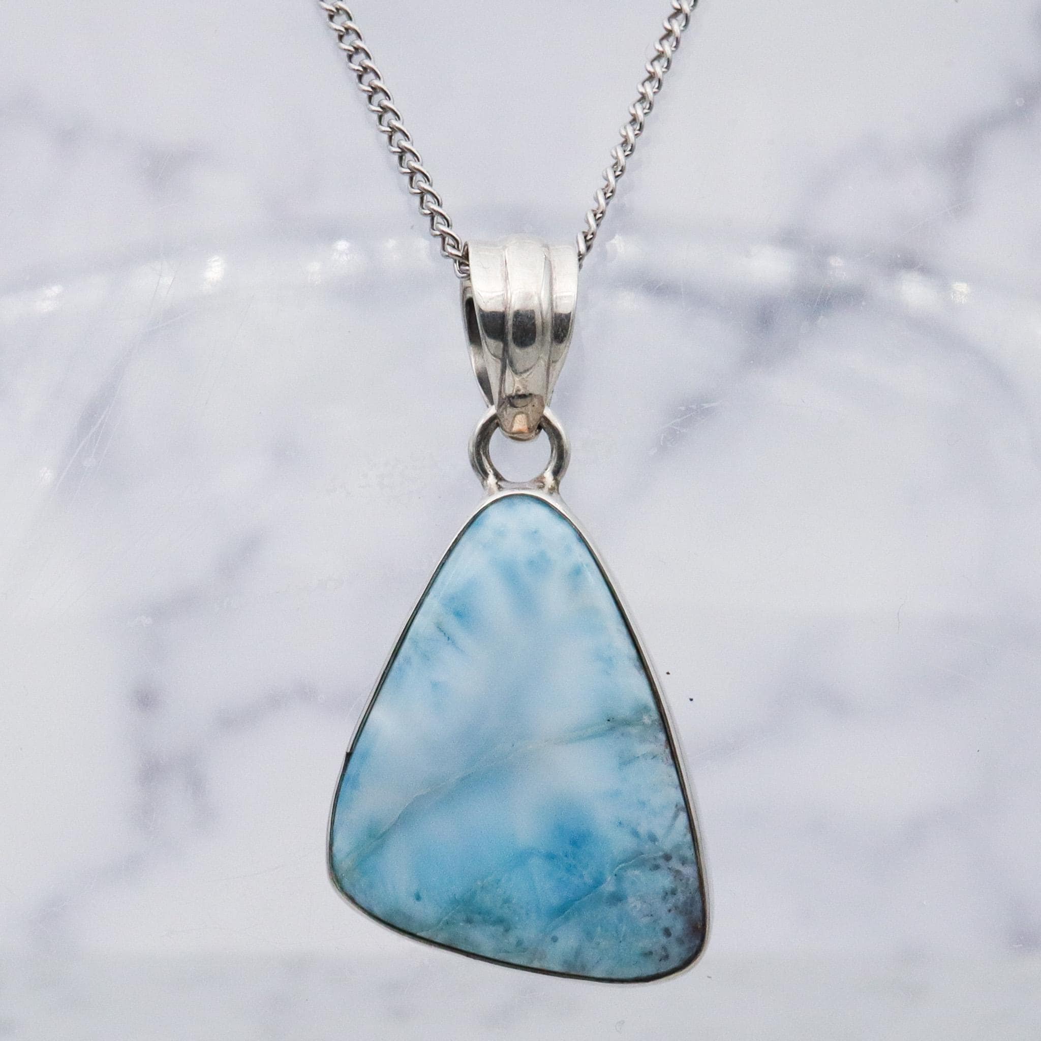 Vintage sterling silver larimar pendant