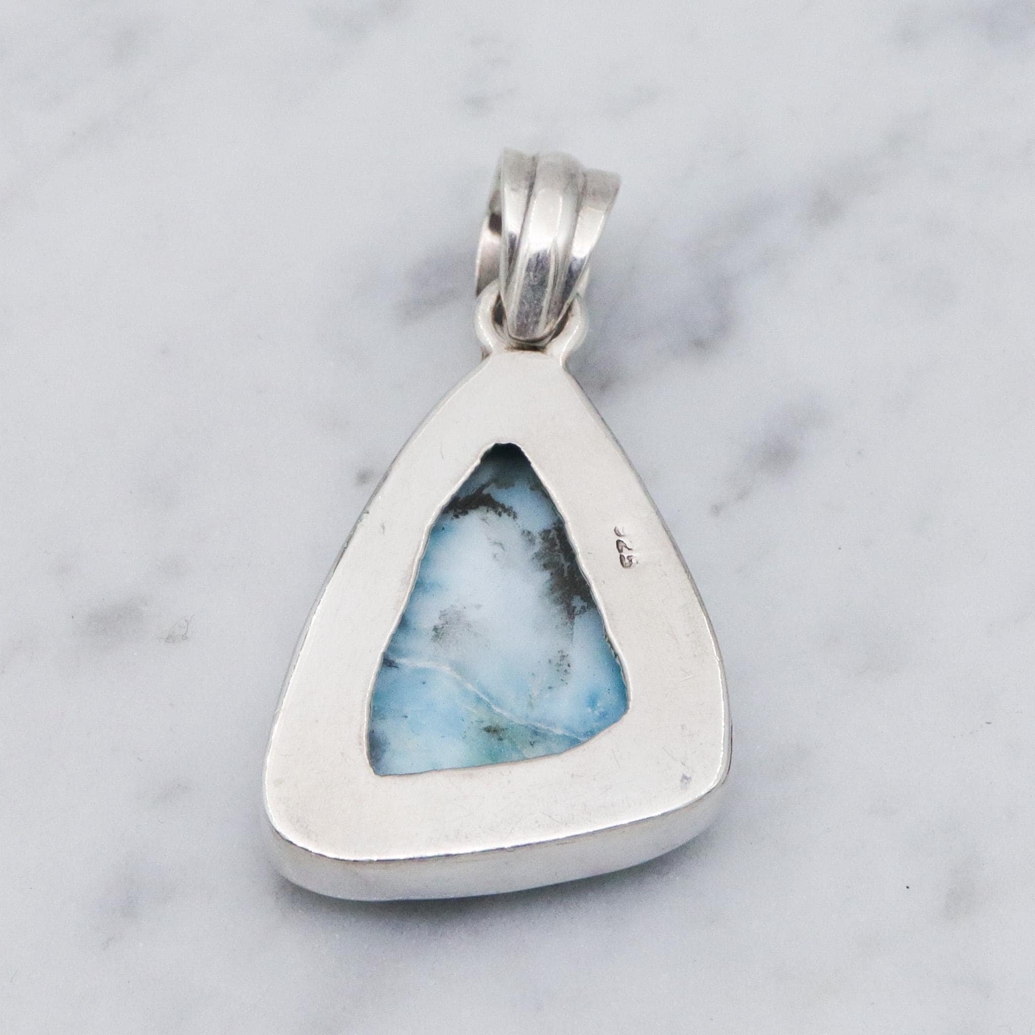 Vintage sterling silver larimar pendant
