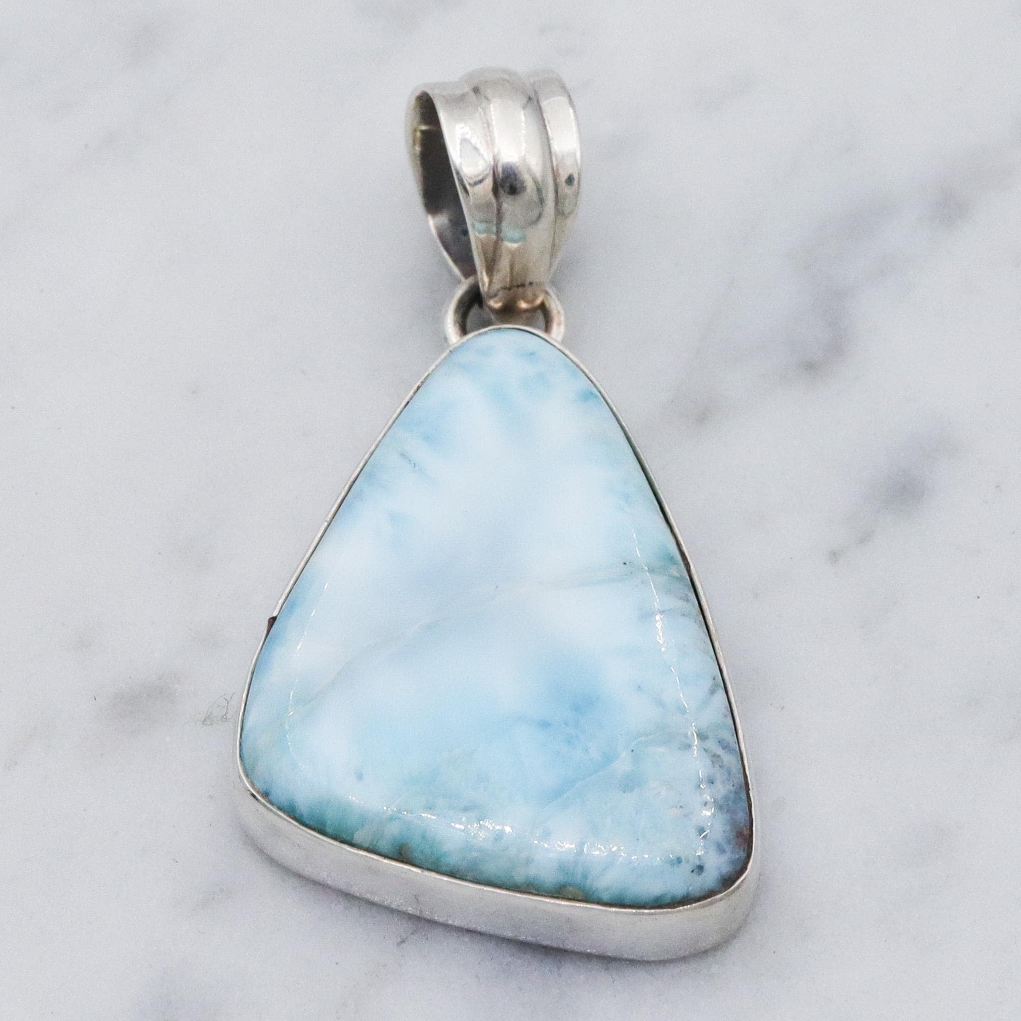 Vintage sterling silver larimar pendant