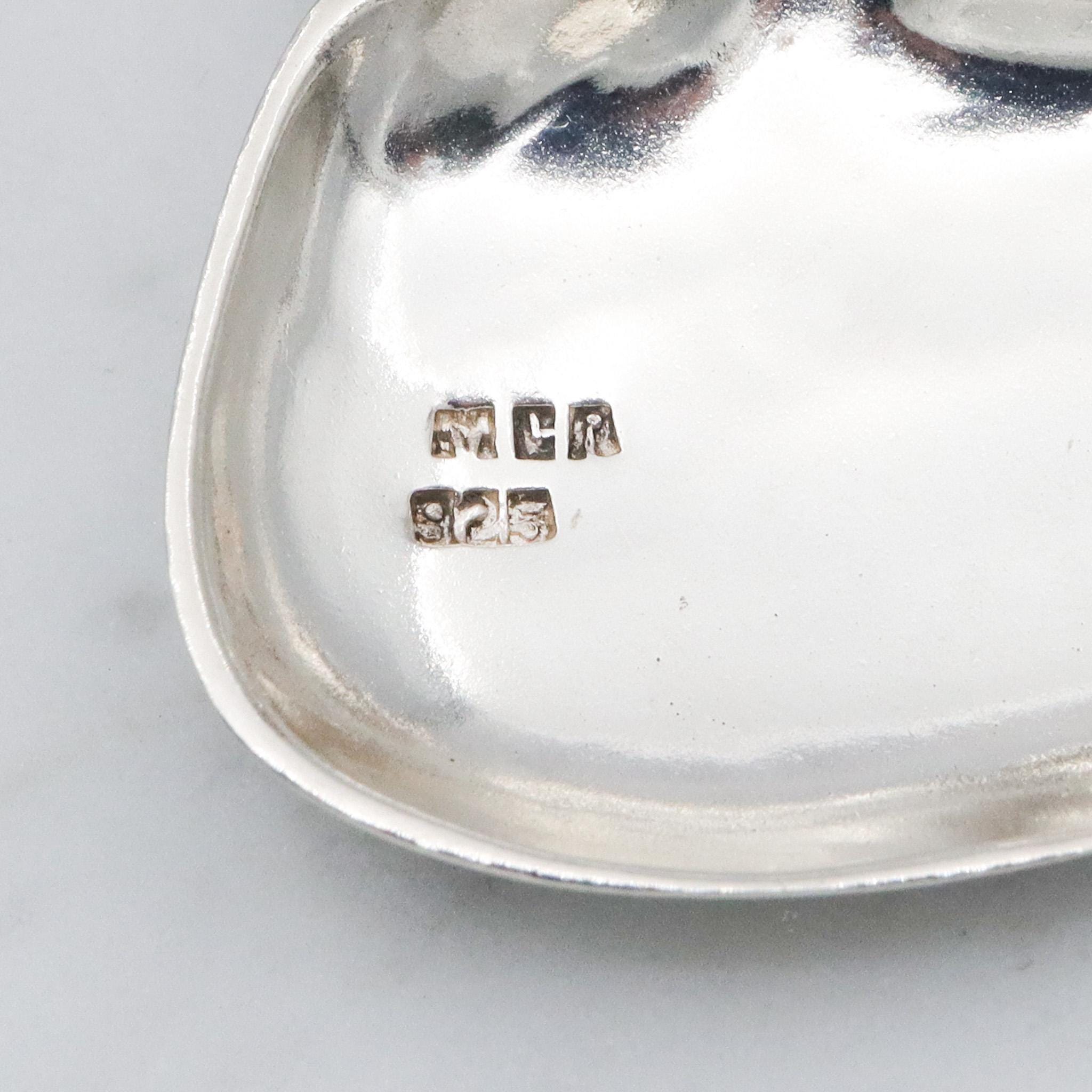 Mid Century Modern Miguel Cisneros Arce structural two part sterling necklace