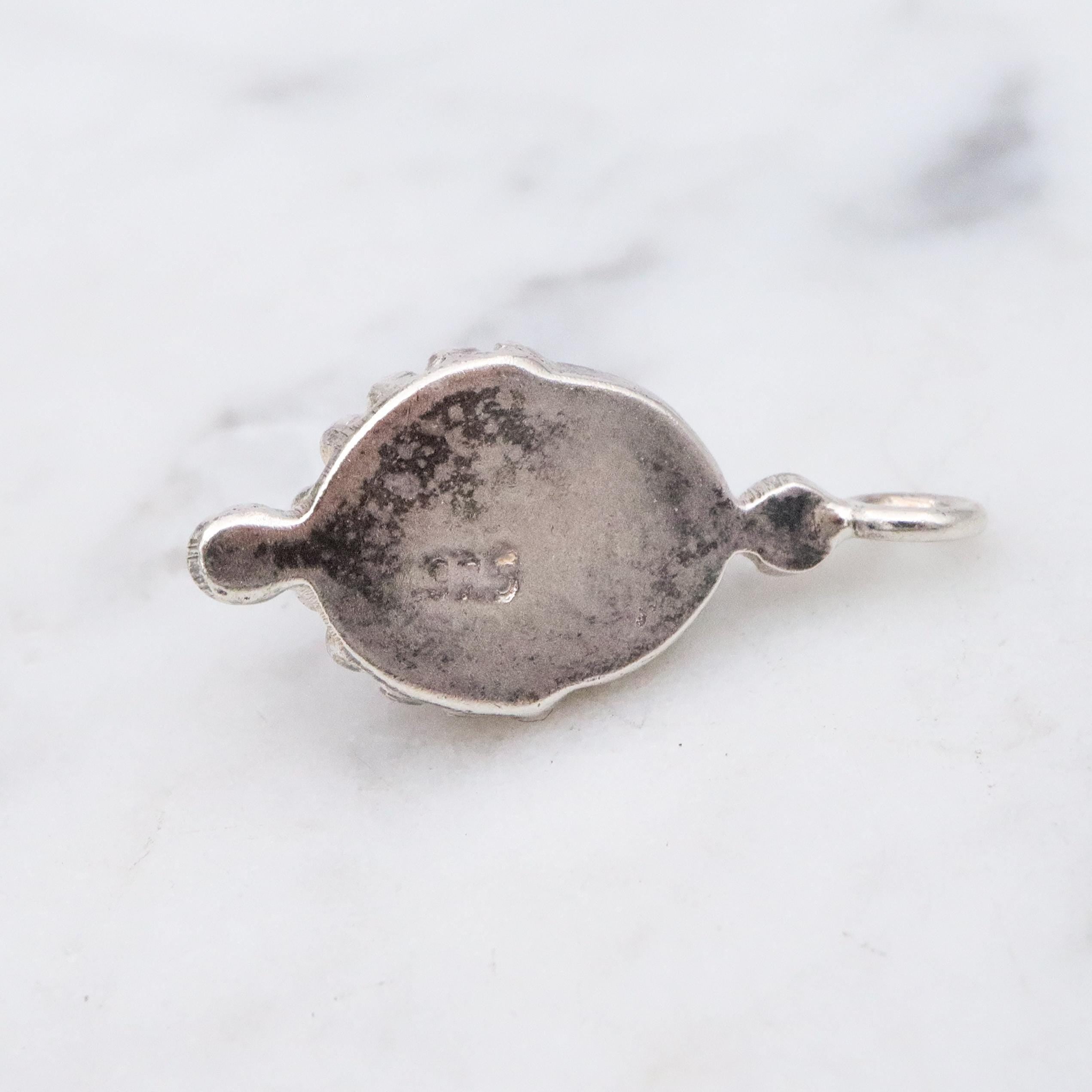 Vintage sterling silver amethyst bubble drop pendant