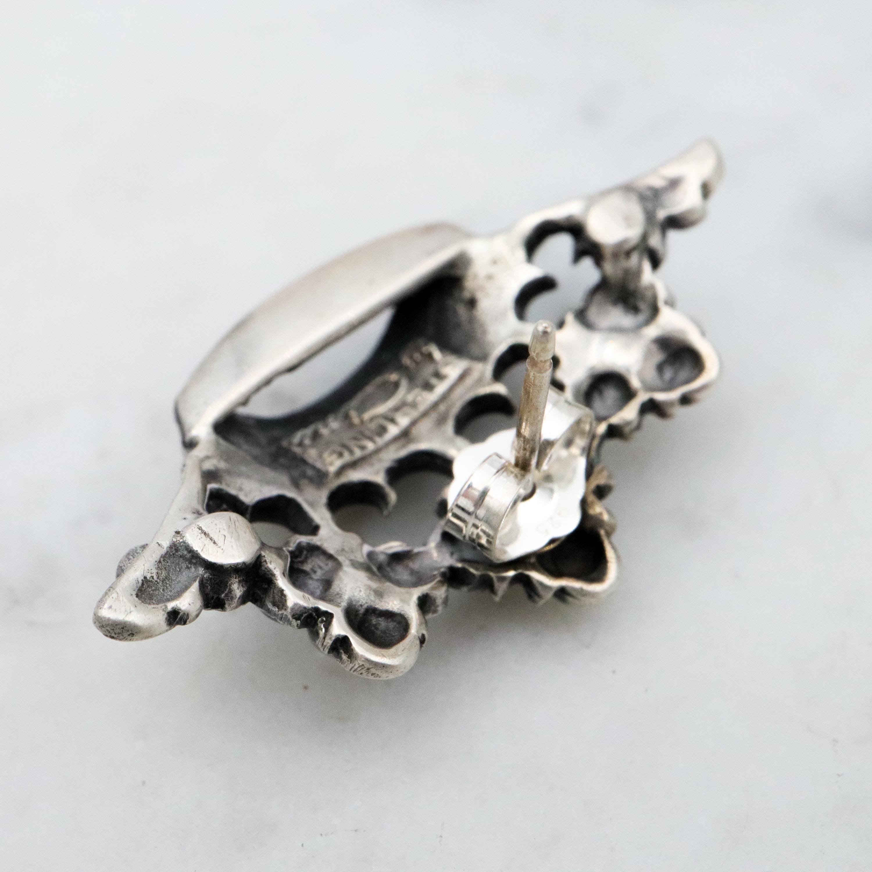Vintage MCM Guglielmo Cini sterling crown earrings