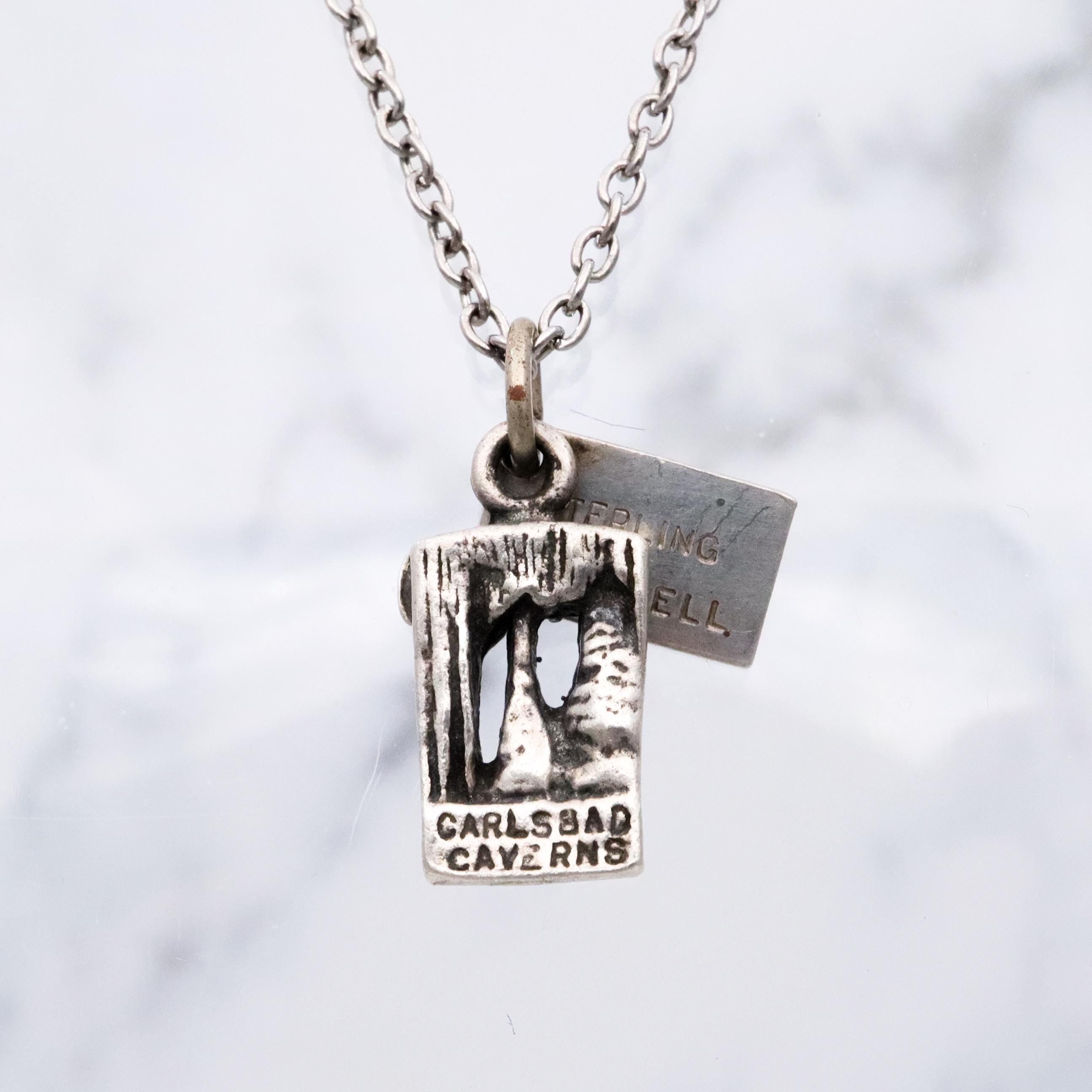 Vintage sterling Carlsbad Caverns pendant charm