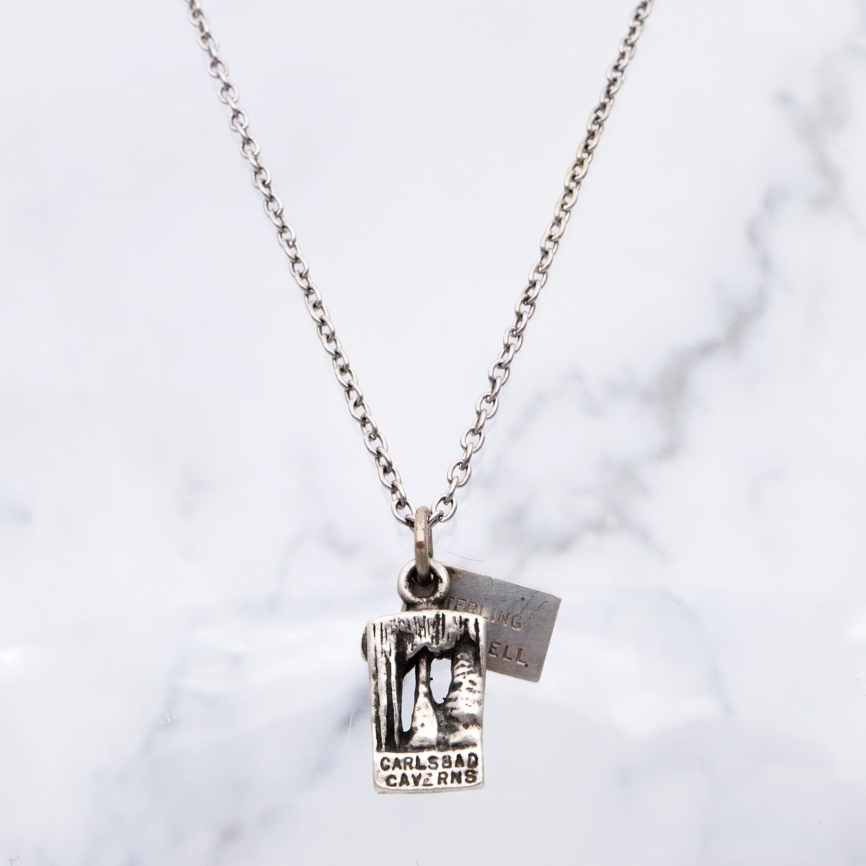 Vintage sterling Carlsbad Caverns pendant charm