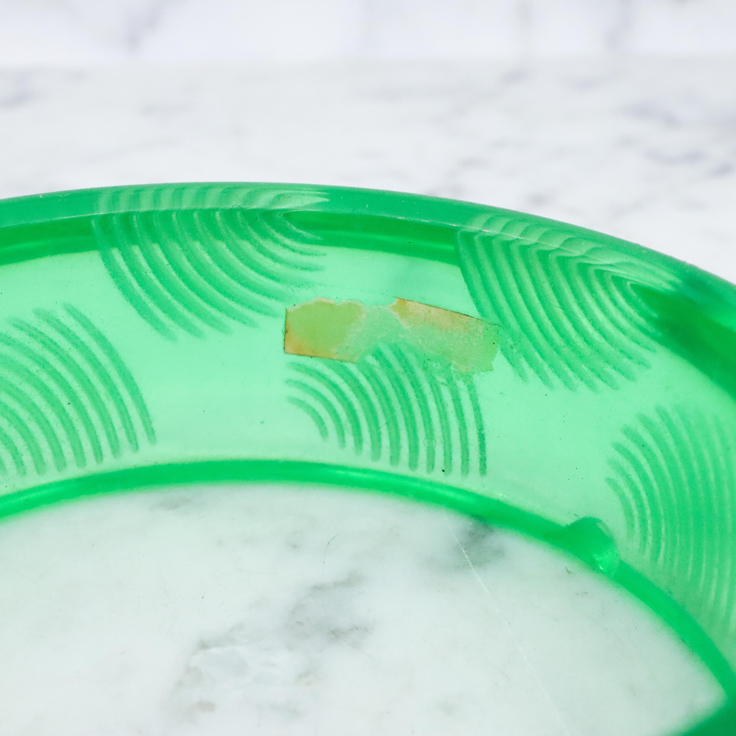 Pair of Bill Schiffer Mid Century carved lucite chunky bangle bracelets