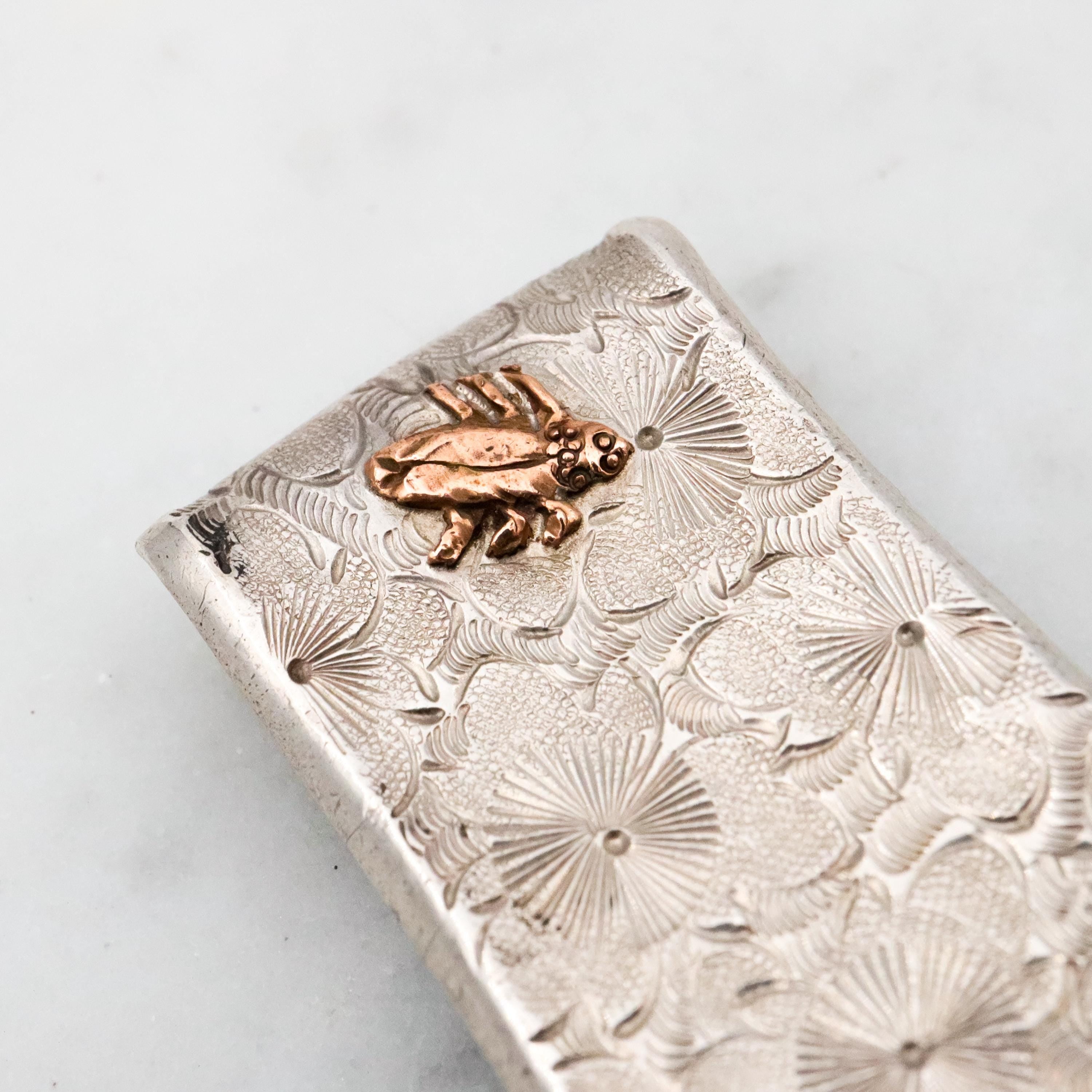 Antique Aesthetic mixed metals sterling bug chatelaine clip by Dominick & Haff