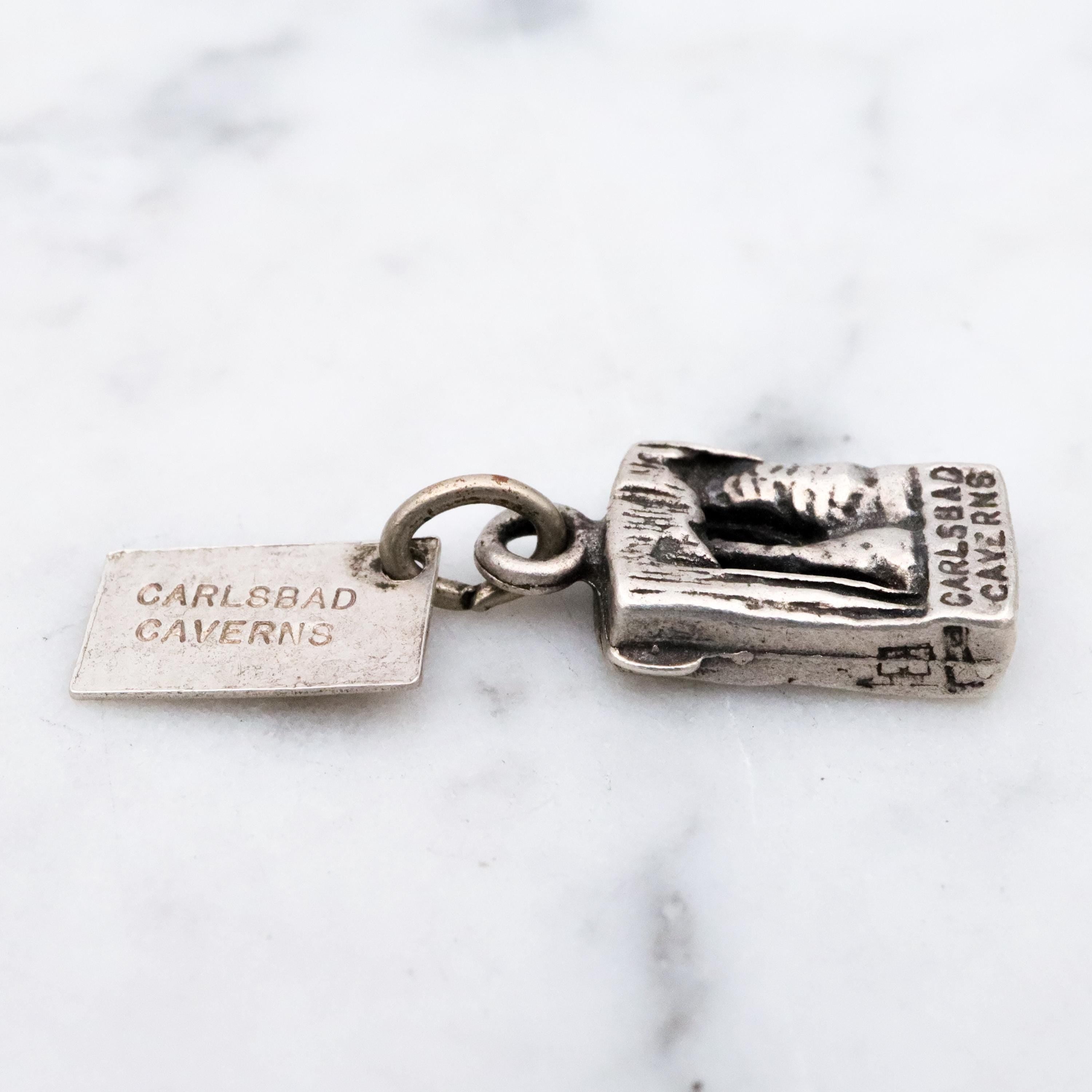 Vintage sterling Carlsbad Caverns pendant charm